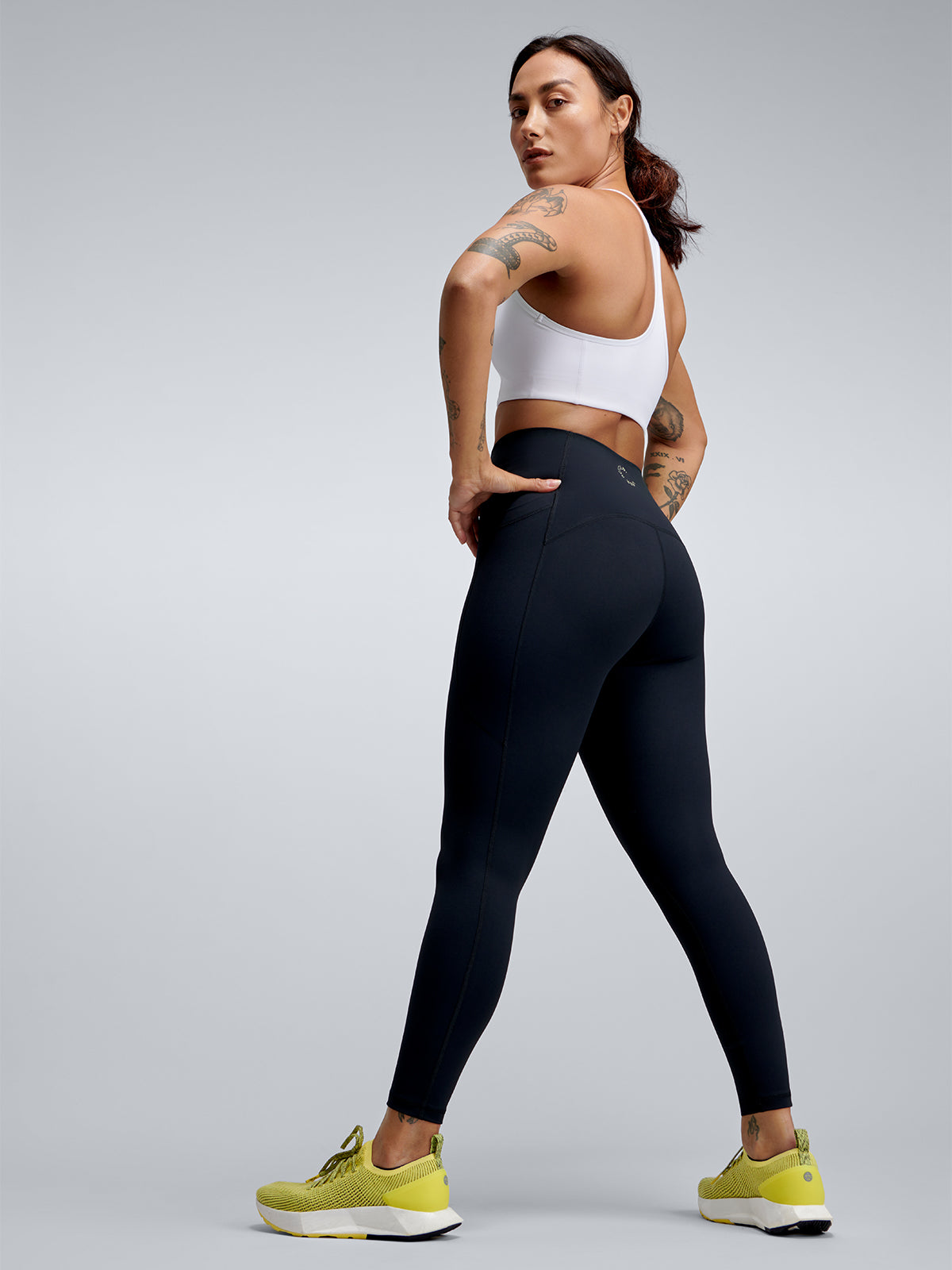Womens femme fatale recycled white sports bra 3
