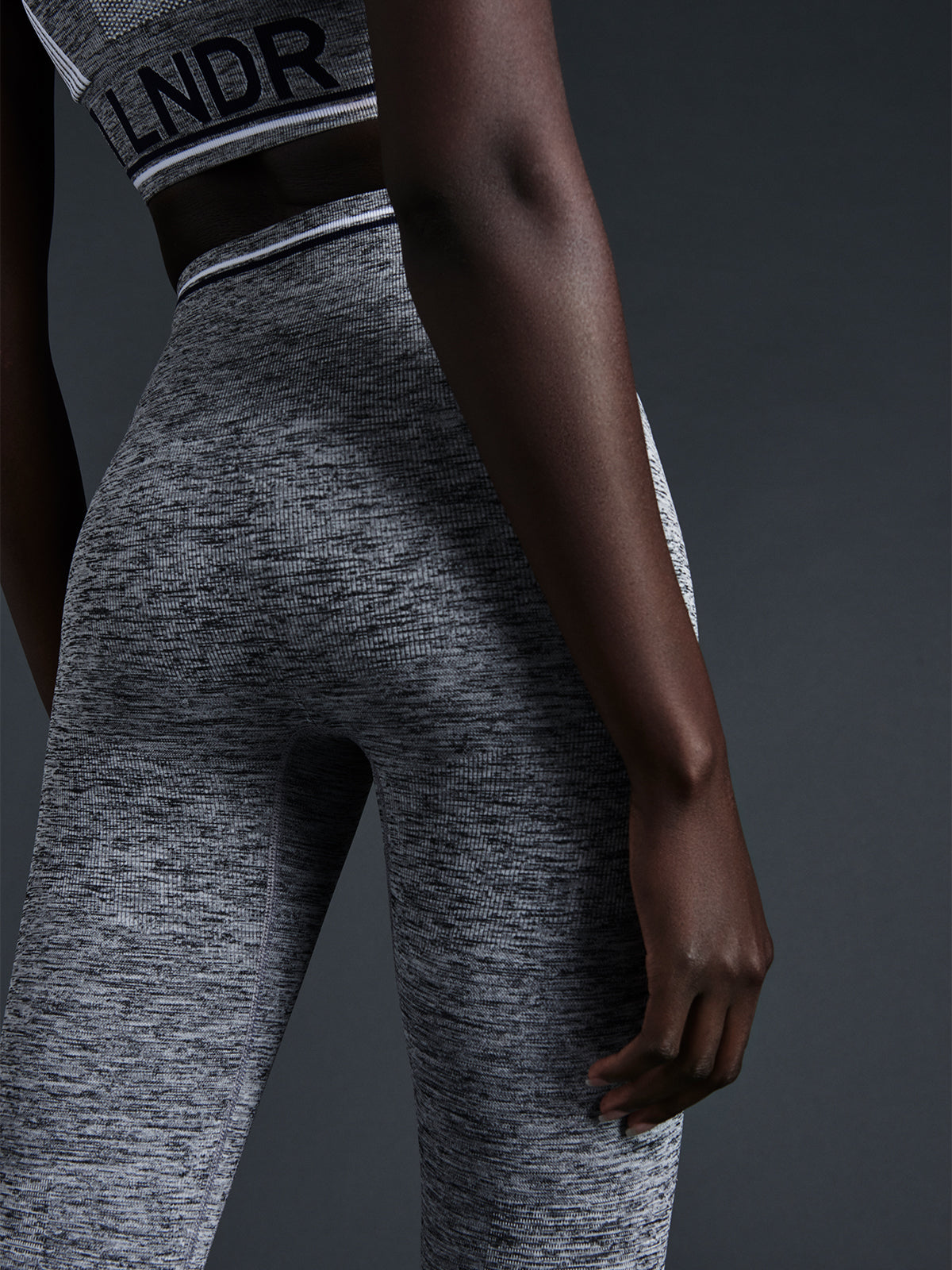 Womens chisel light high waisted ankle length grey leggings 3
