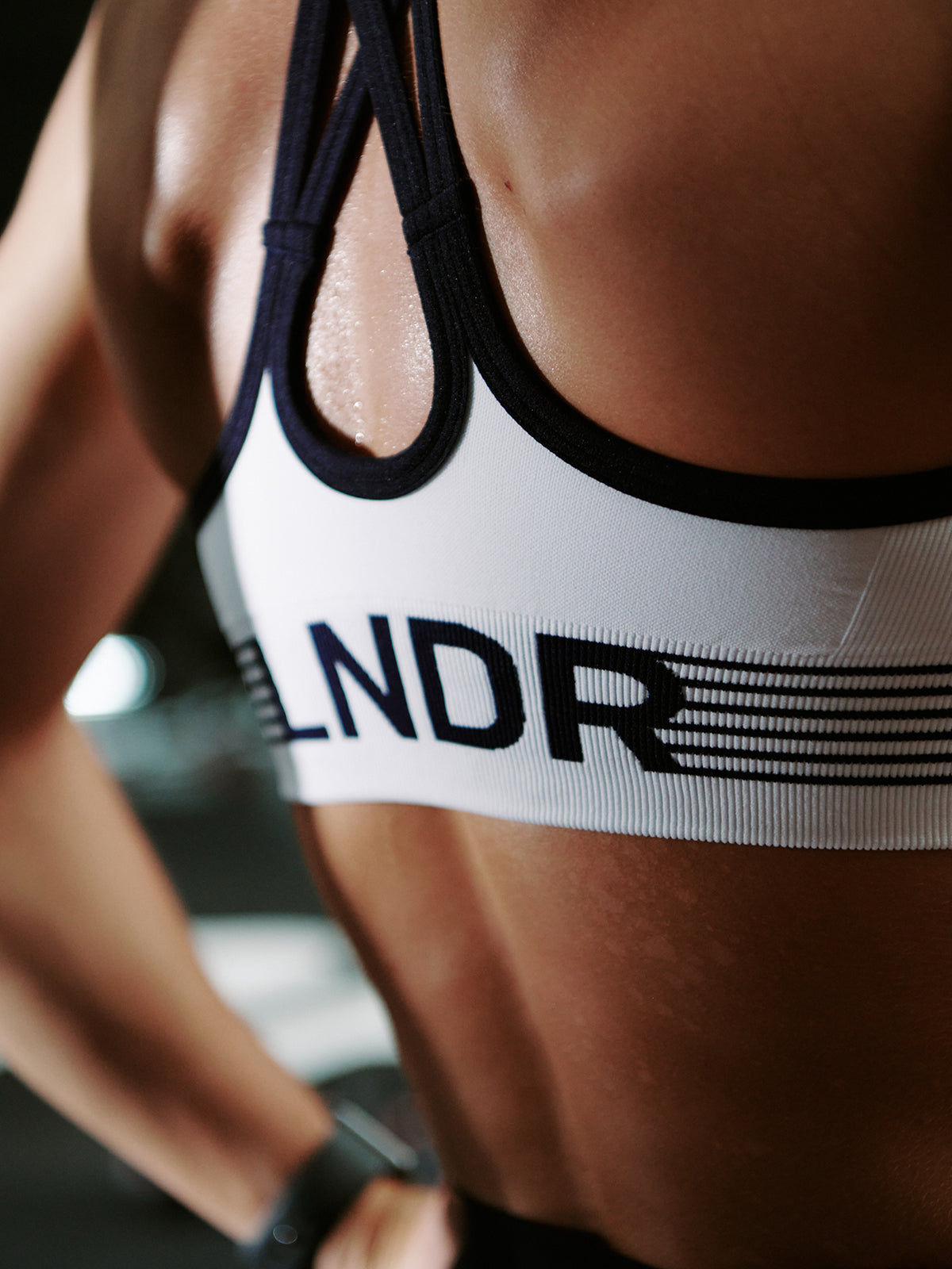 Womens blade white sports bra 2