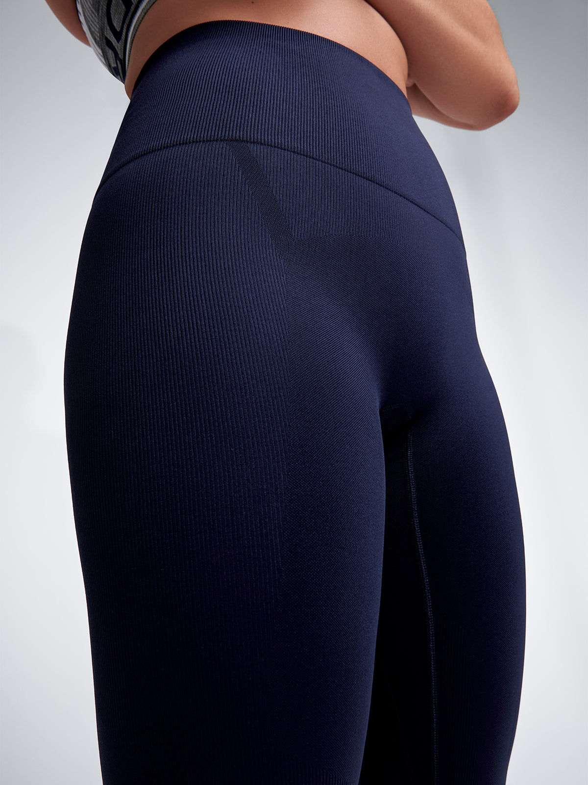 Womens chisel high waisted full length marine blue leggings 1