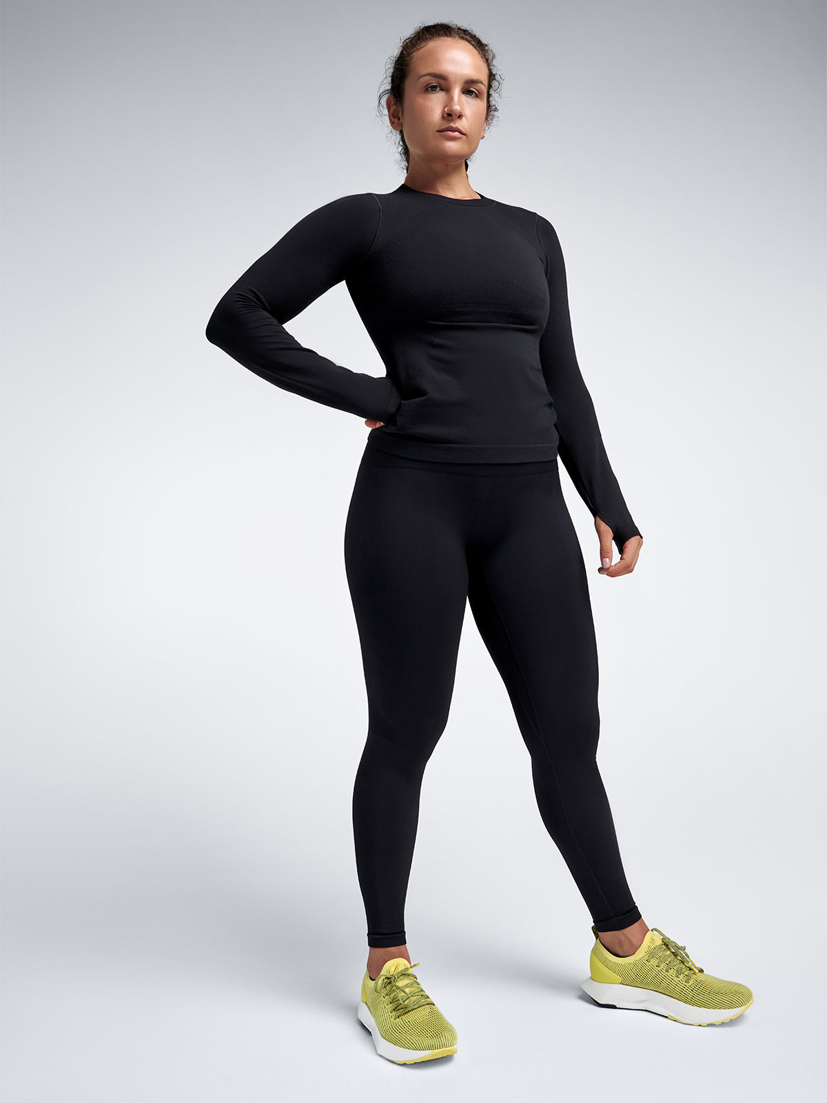Womens chisel super high waisted full length black leggings 8