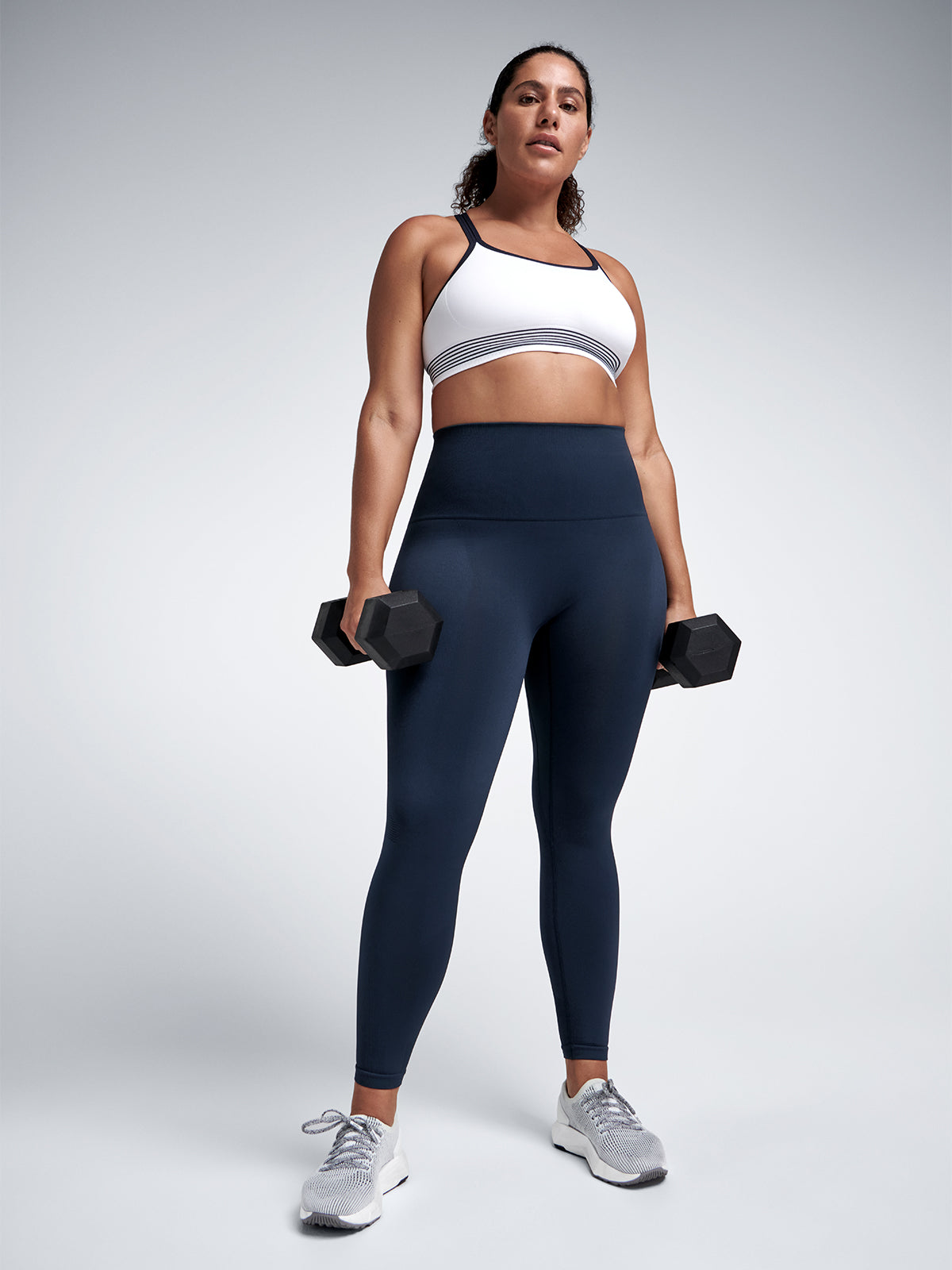 Womens chisel super high waisted ankle length marine blue leggings 3