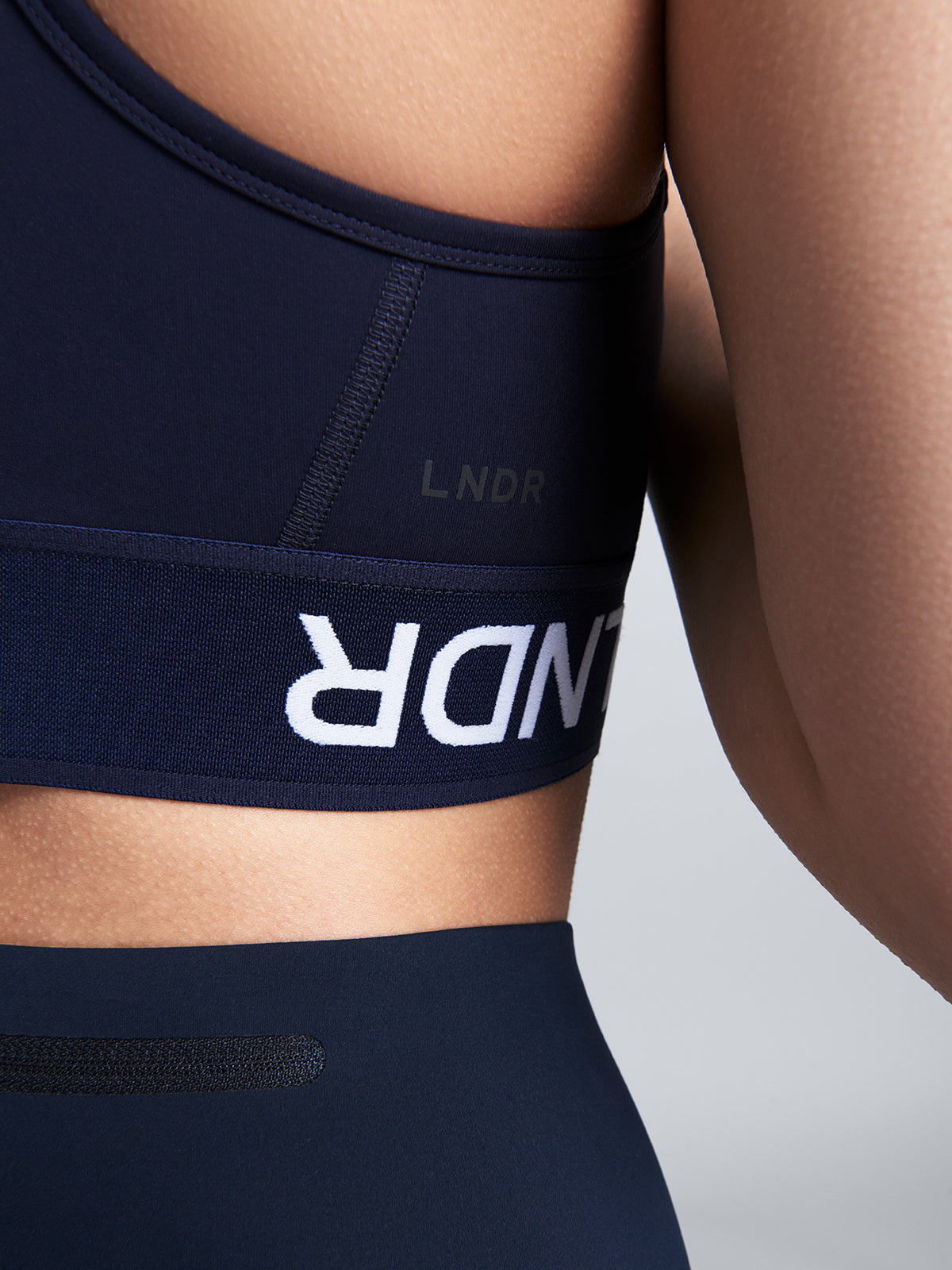 Womens limitless navy blue sports bra 4