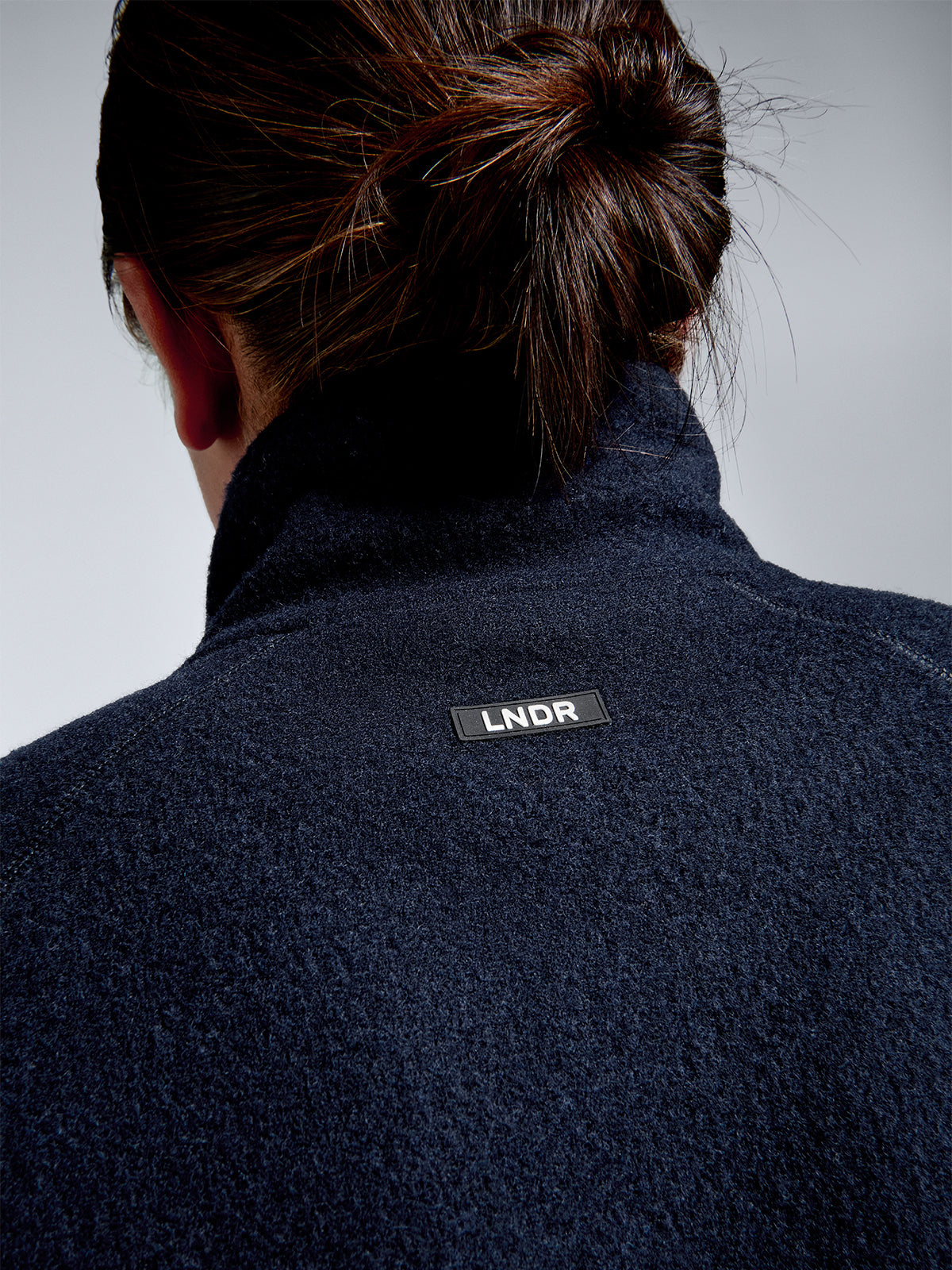 Womens woolen explore sports jacket in navy 6