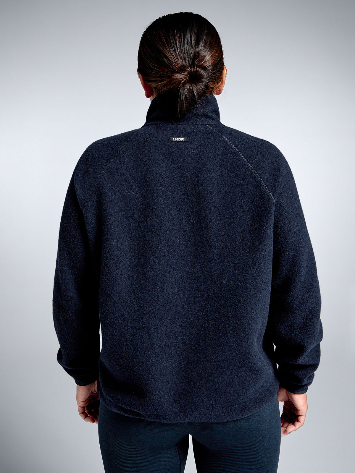 Womens woolen explore sports jacket in navy 7
