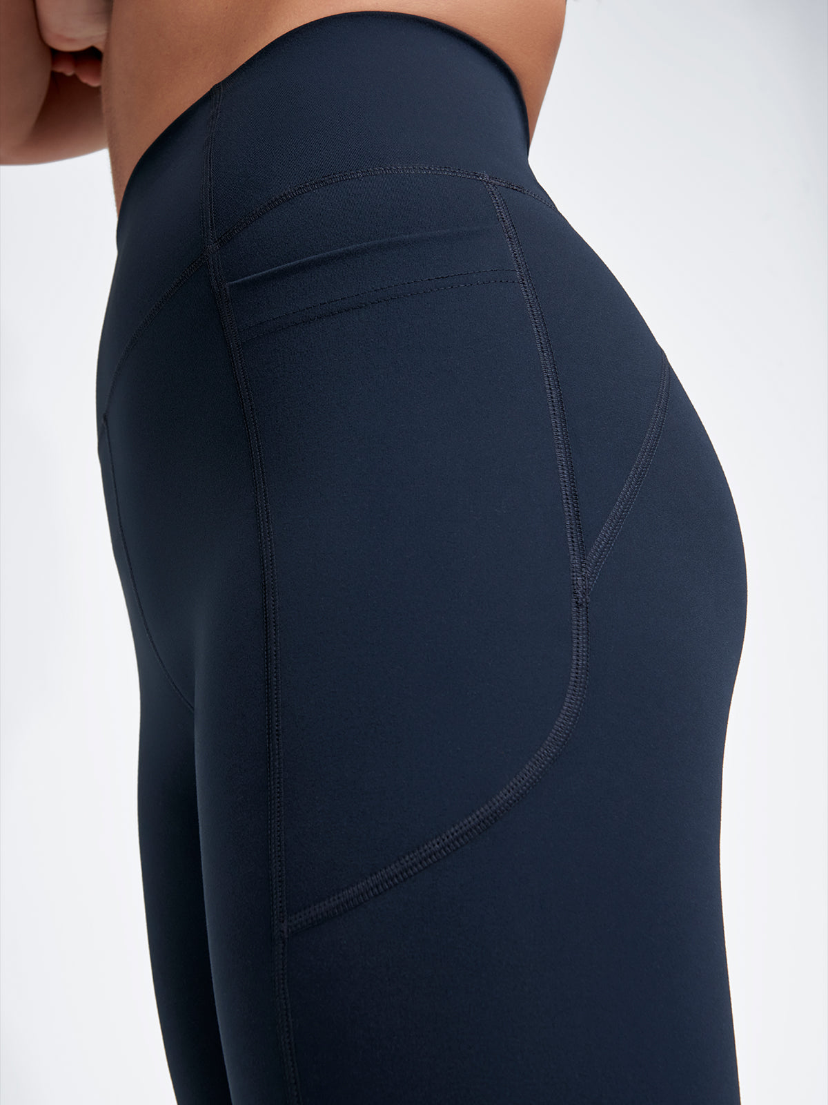 Womens fatal attraction high waisted cropped length marine blue leggings 4