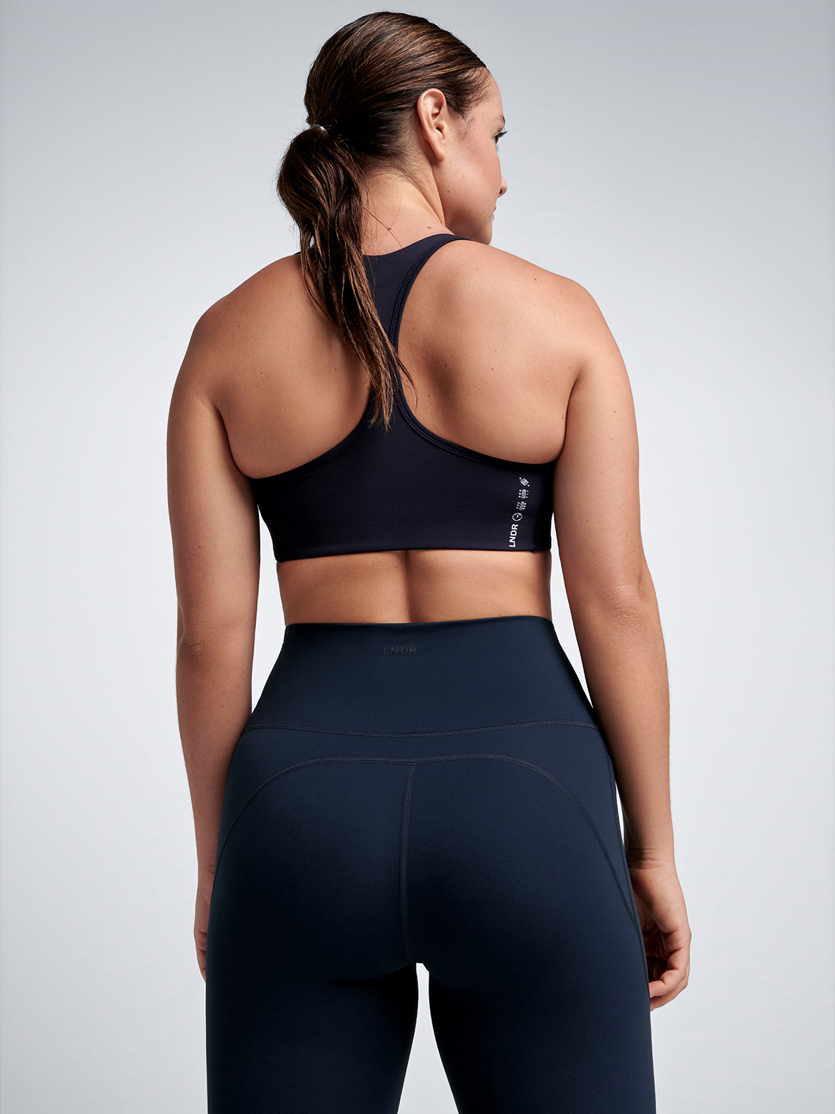 Womens fatal attraction high waisted cropped length marine blue leggings 6