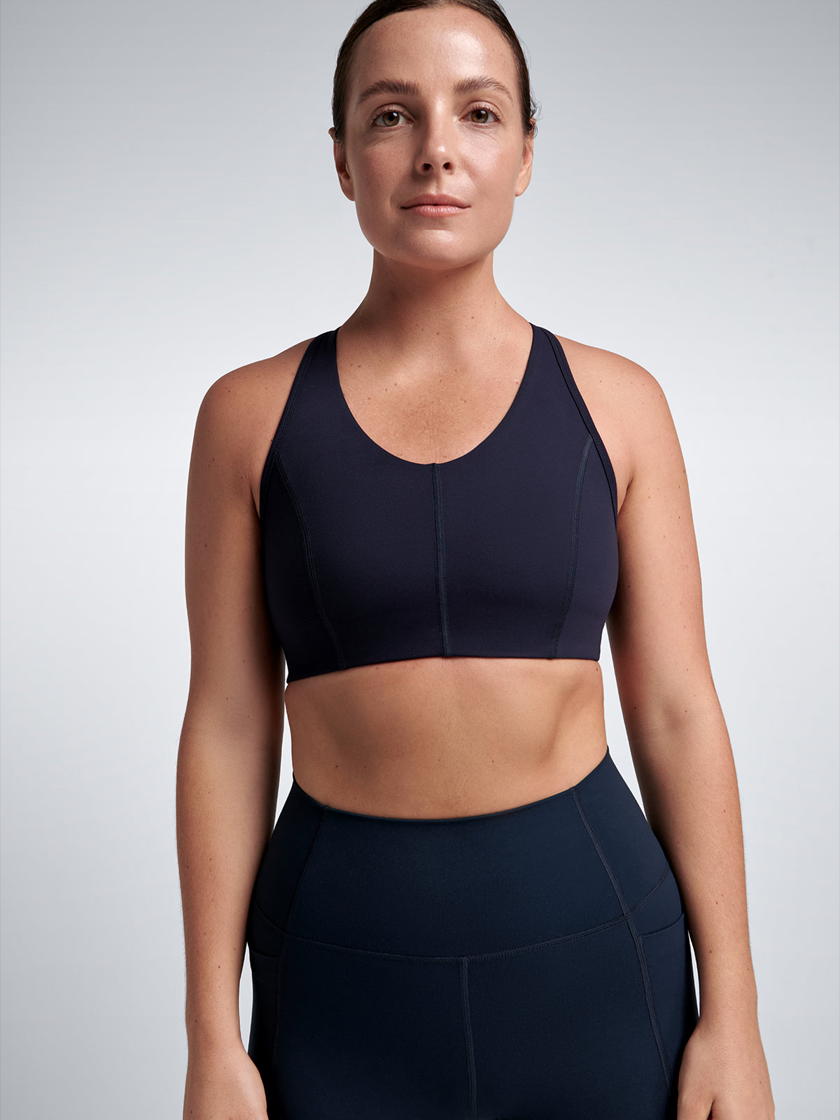 Womens fatal attraction high waisted cropped length marine blue leggings 7