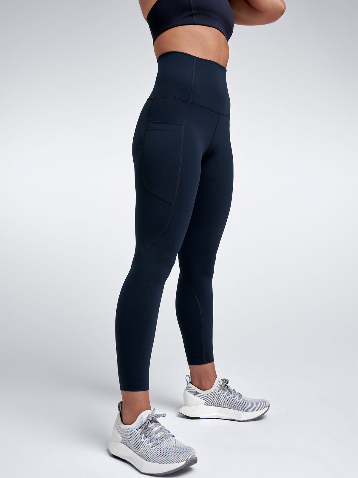 Womens fatal attraction super high waisted ankle length marine blue leggings 5