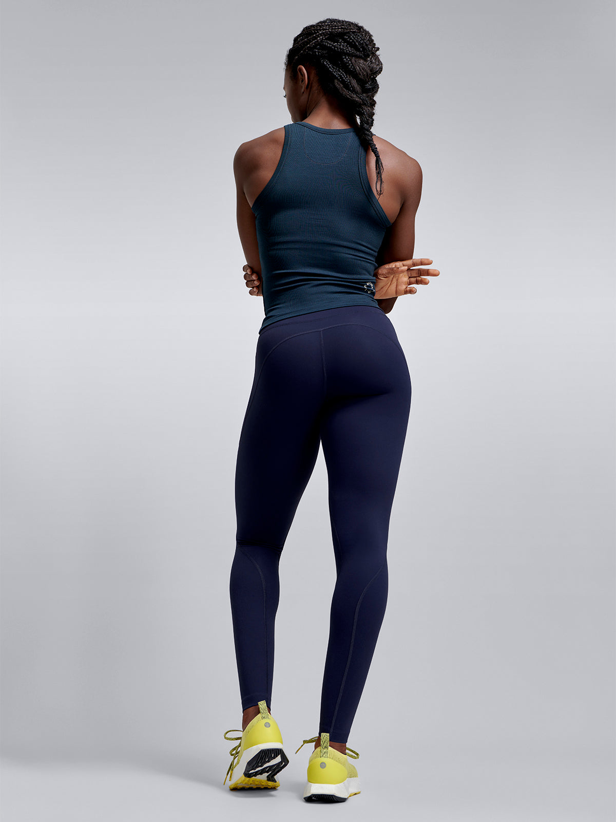 Womens fatal attraction high waisted full length navy blue leggings 4