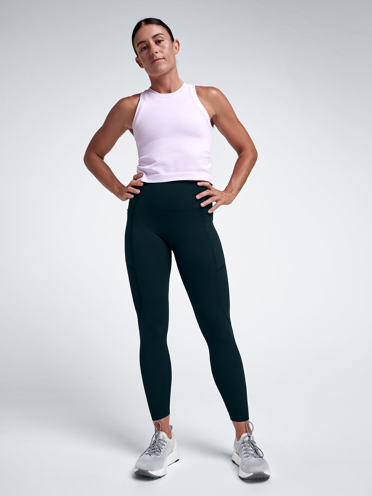 Womens fatal attraction high waisted ankle length dark green leggings 4