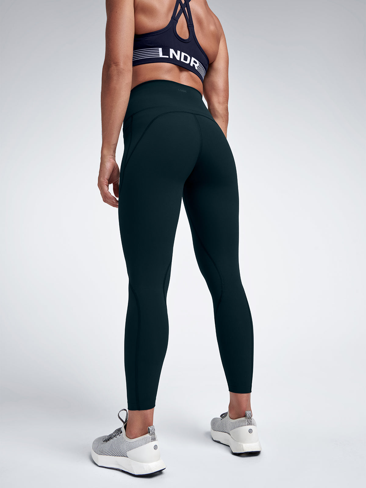 Womens fatal attraction high waisted ankle length dark green leggings 7