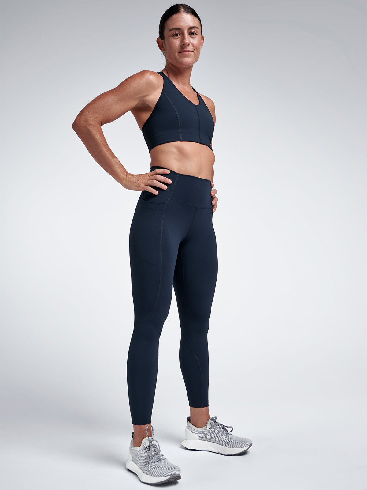 Womens femme fatale marine blue sports bra 3