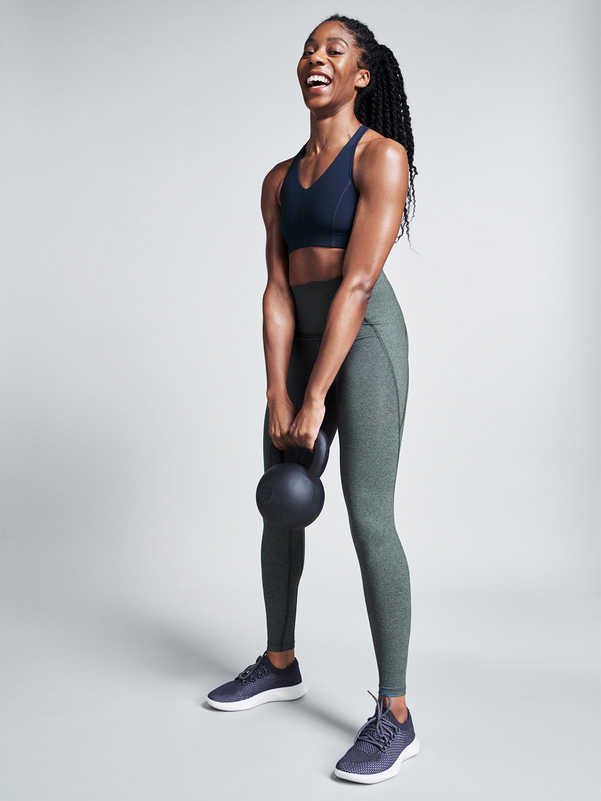 Womens femme fatale marine blue sports bra 7