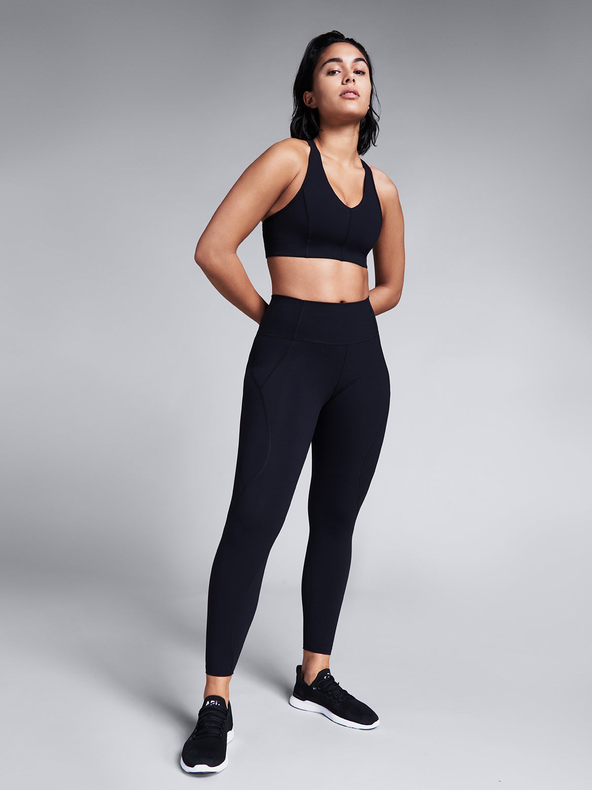 Womens femme fatale black sports bra 2