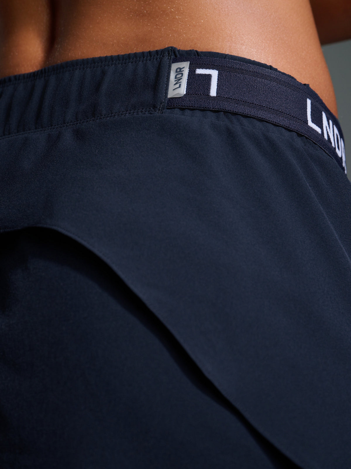 Womens fly recycled dark deep navy blue run short 3