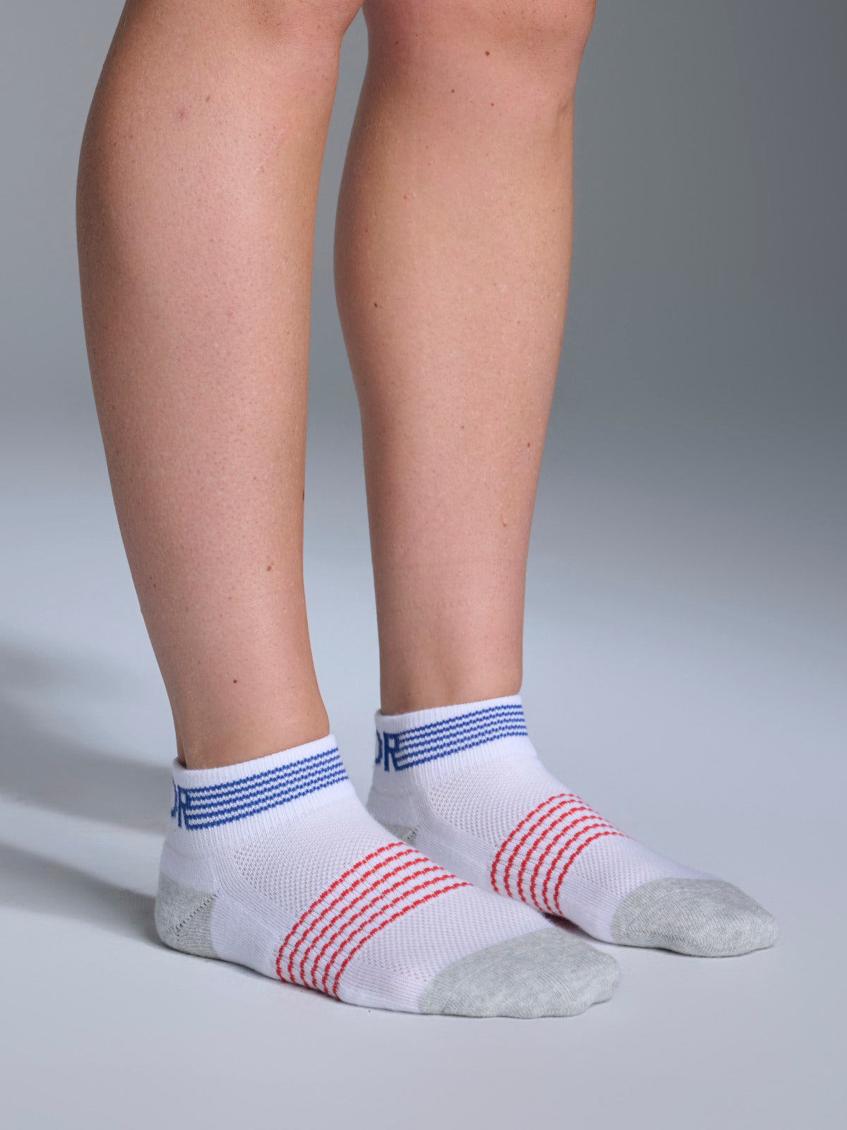 Womens grit white ankle sock 4
