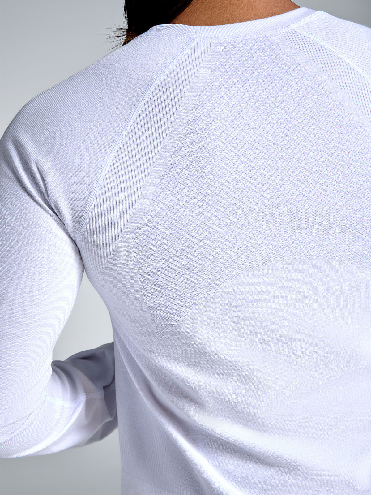 Womens here today cropped long sleeve white tee 6