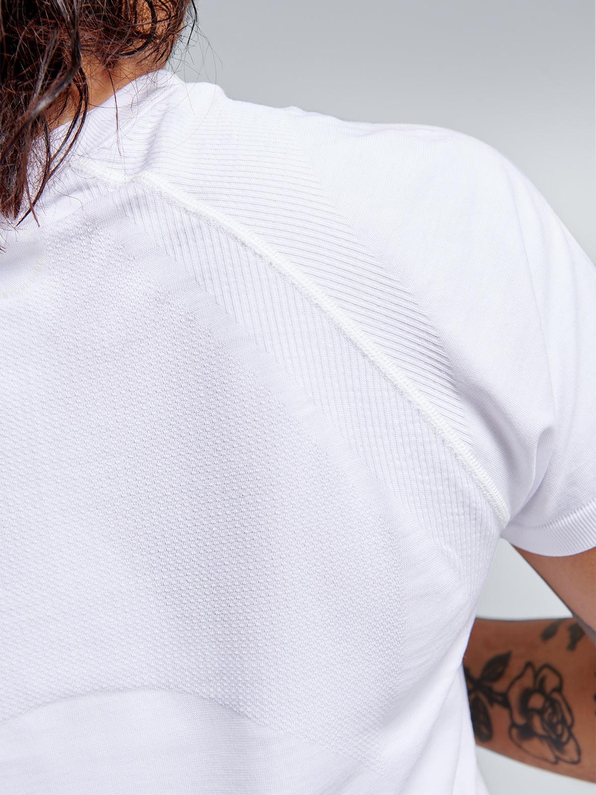 Womens here today cropped white tee 4