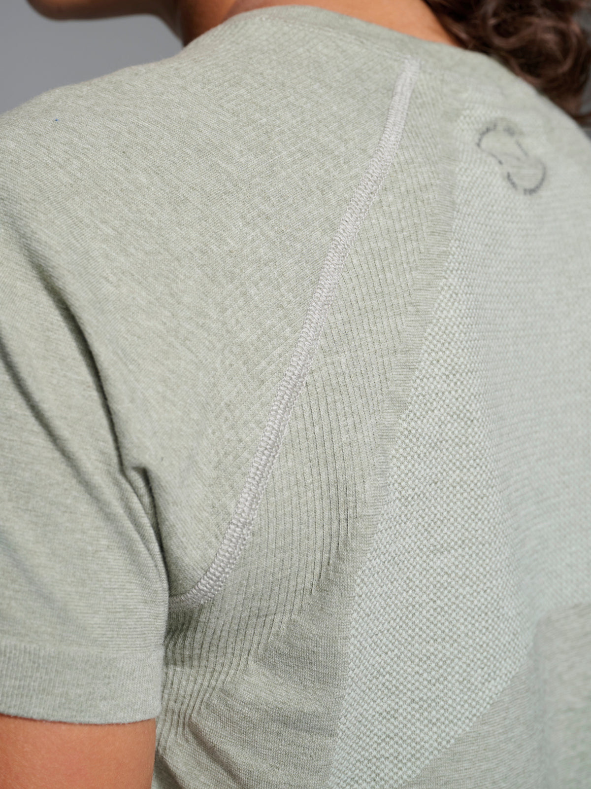 HERE TODAY MELANGE Cropped Tee Sage Marl