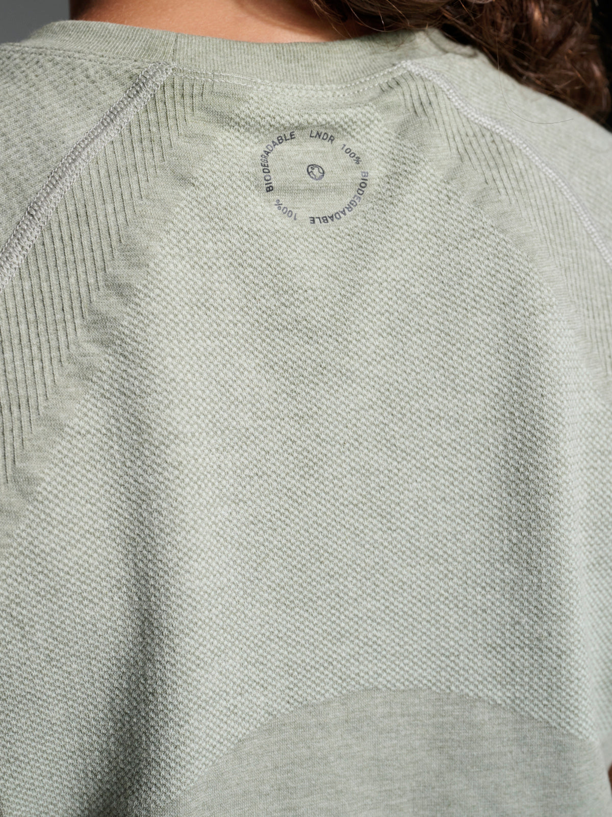 Womens here today short sleeve sage green marl tee 4