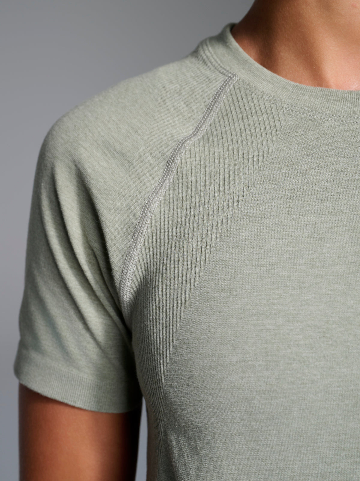 Womens here today short sleeve sage green marl tee 5