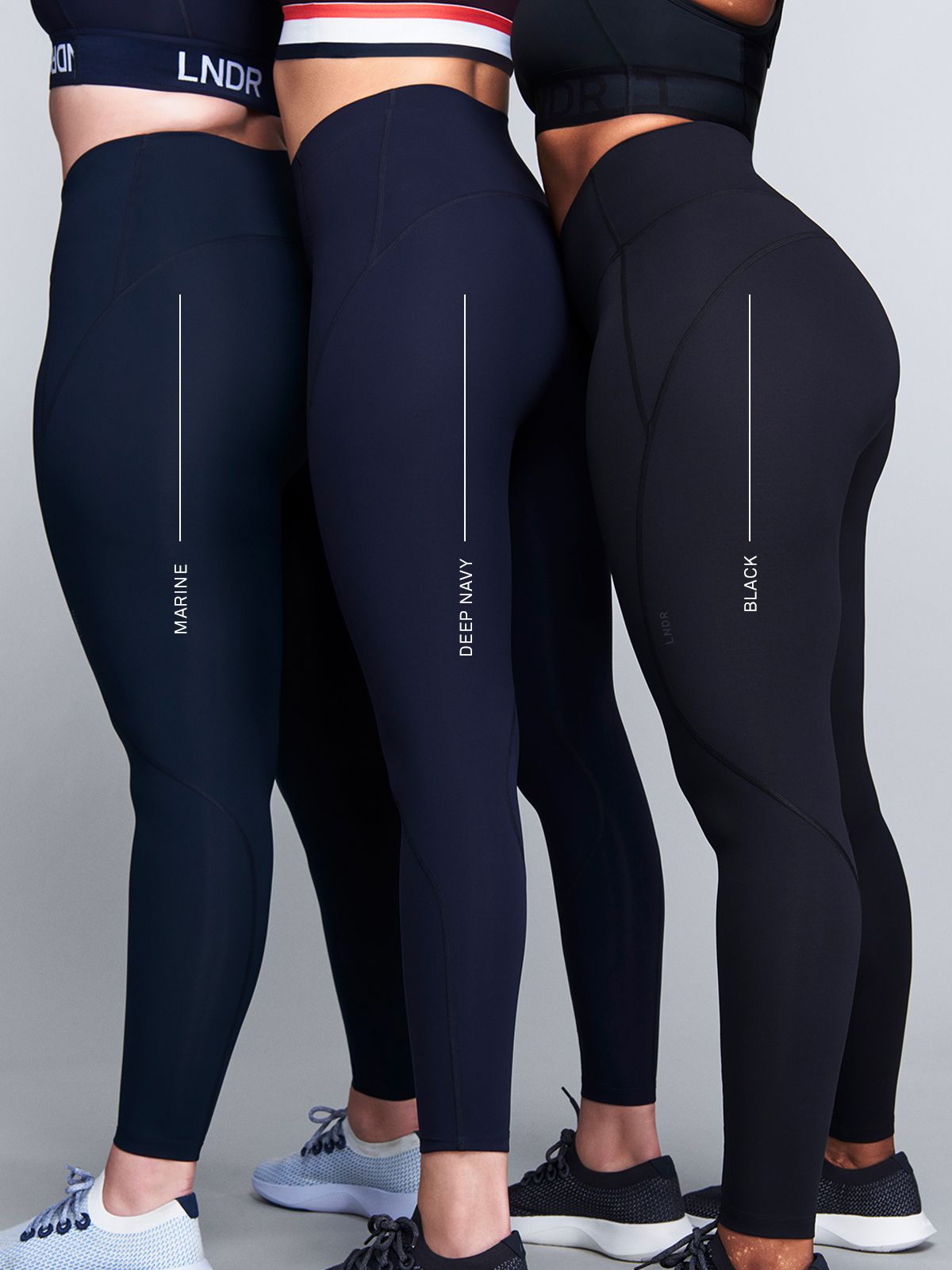 Womens lightspeed high waisted full length navy blue leggings 8