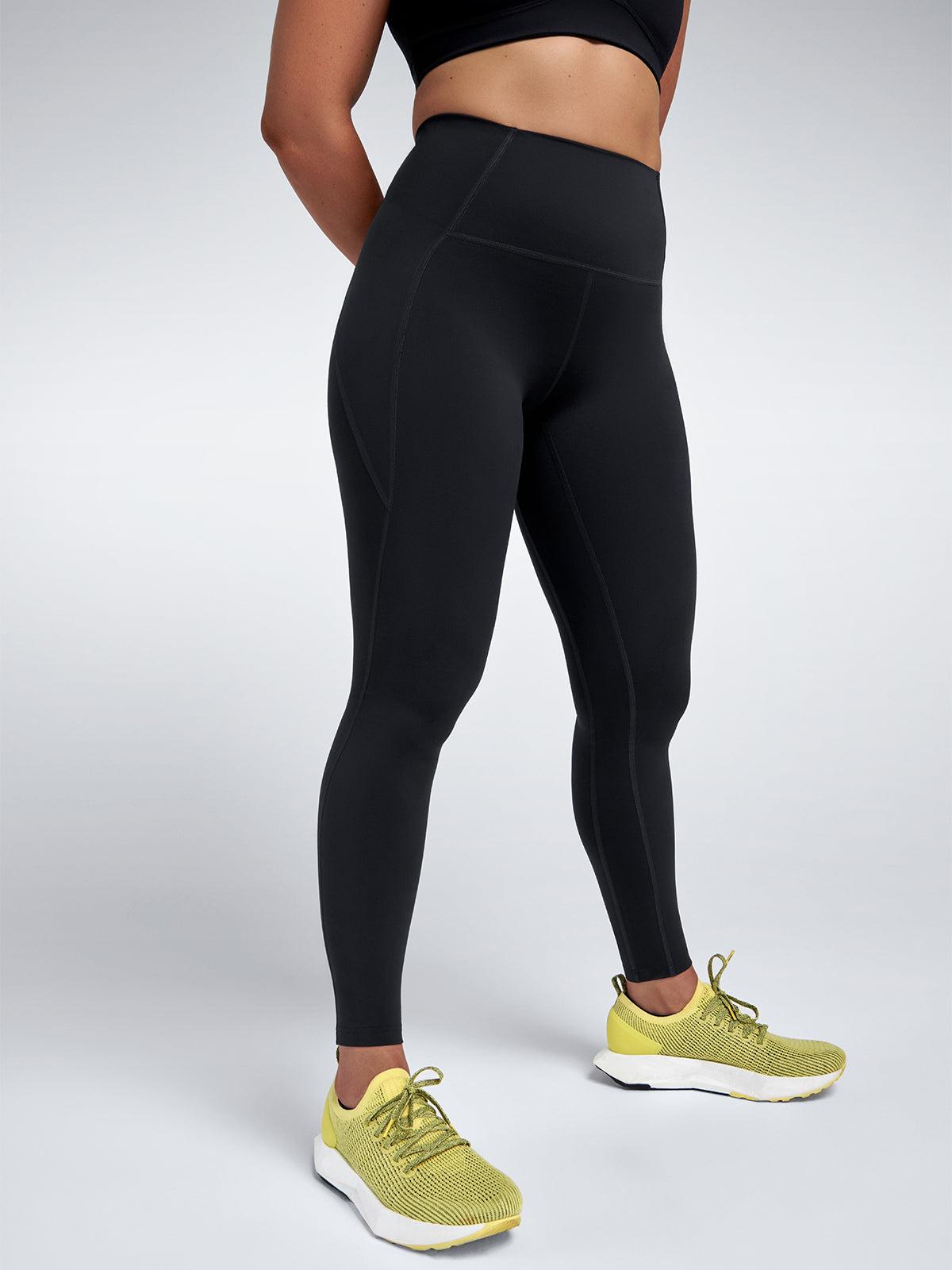 Womens obsession high waisted full length black leggings 4