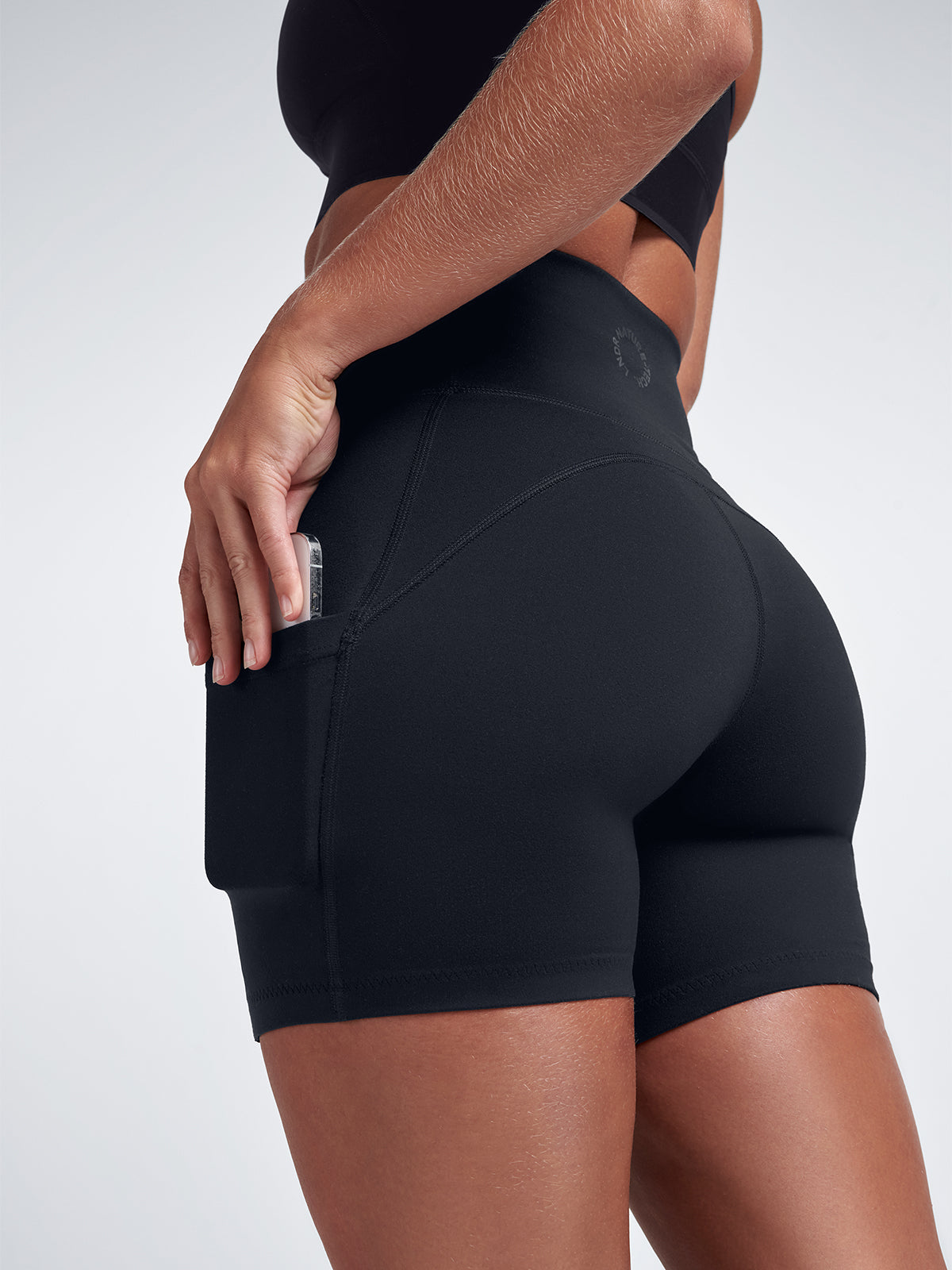 Womens obsession high waisted 6 inch black bike short 2