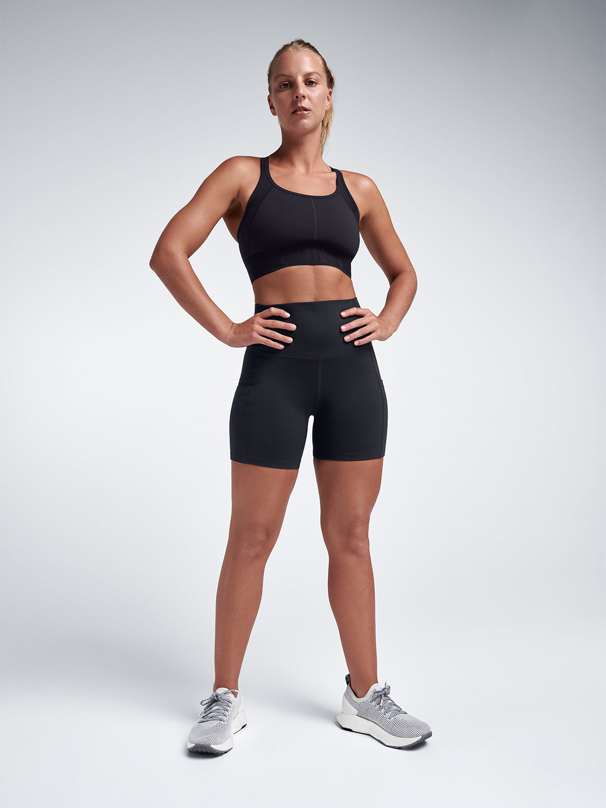 Womens obsession high waisted 6 inch black bike short 6