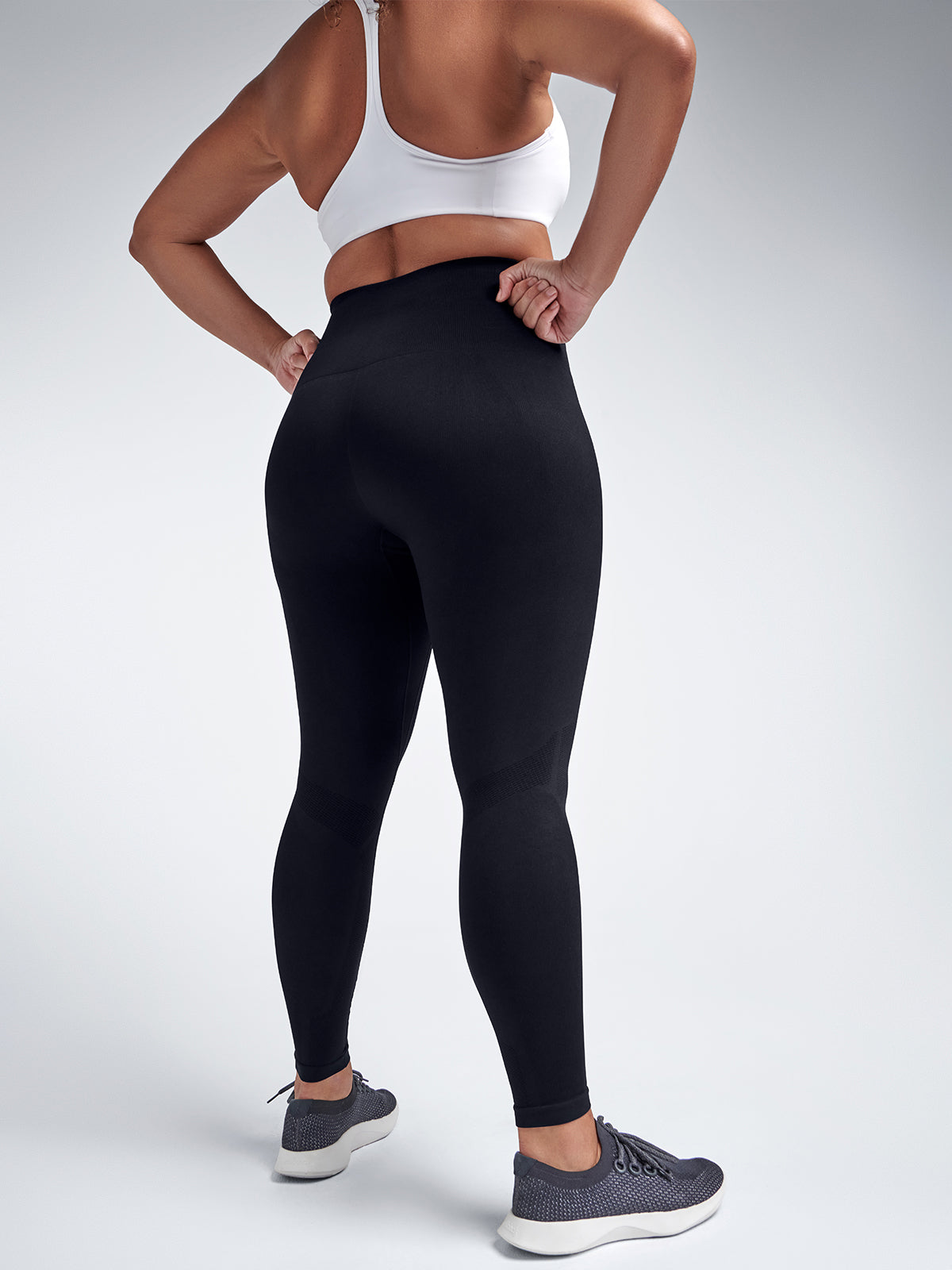 Womens streamline super high waisted full black leggings 3