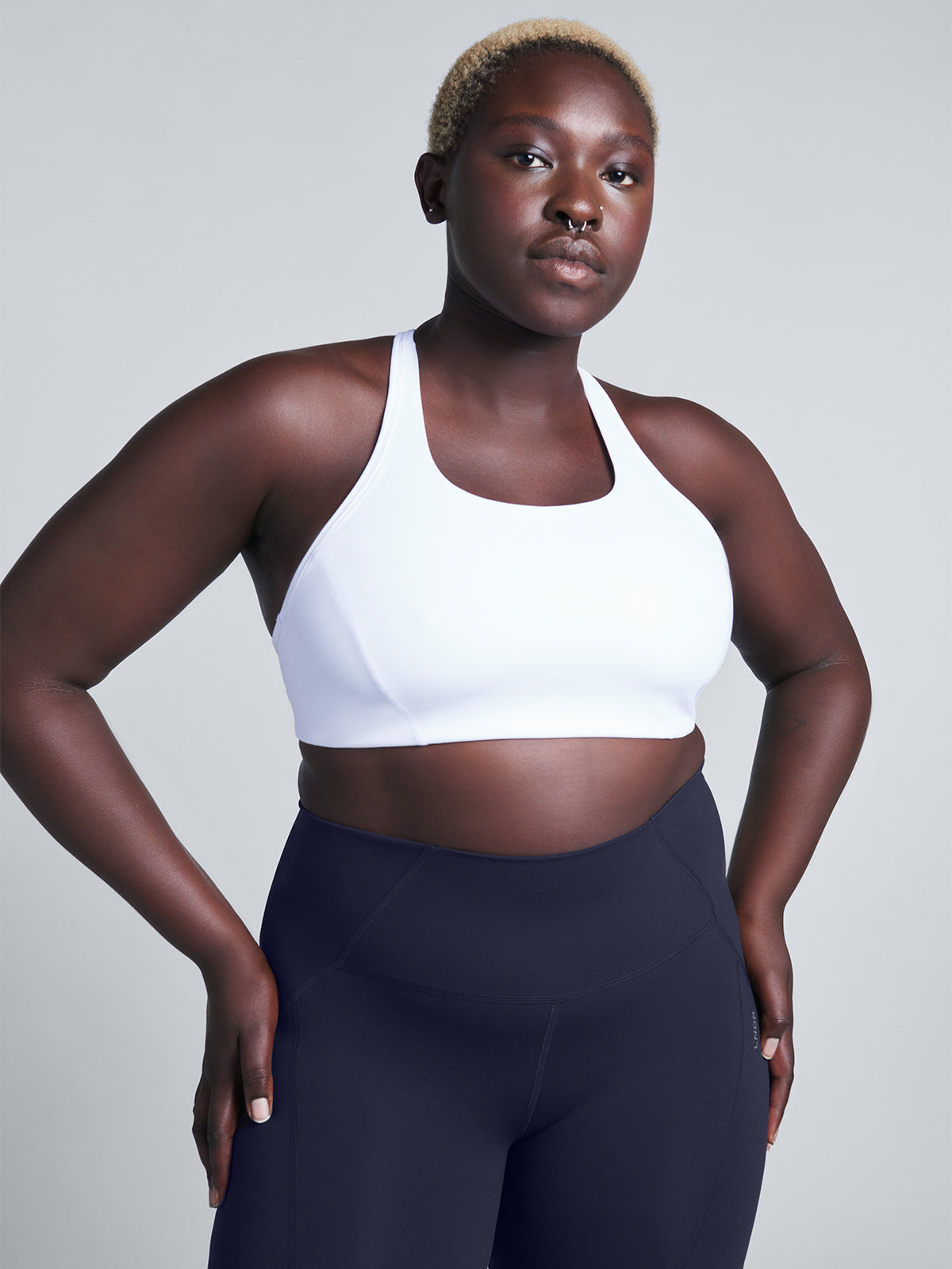 Womens fatal attraction recycled white sports bra 1