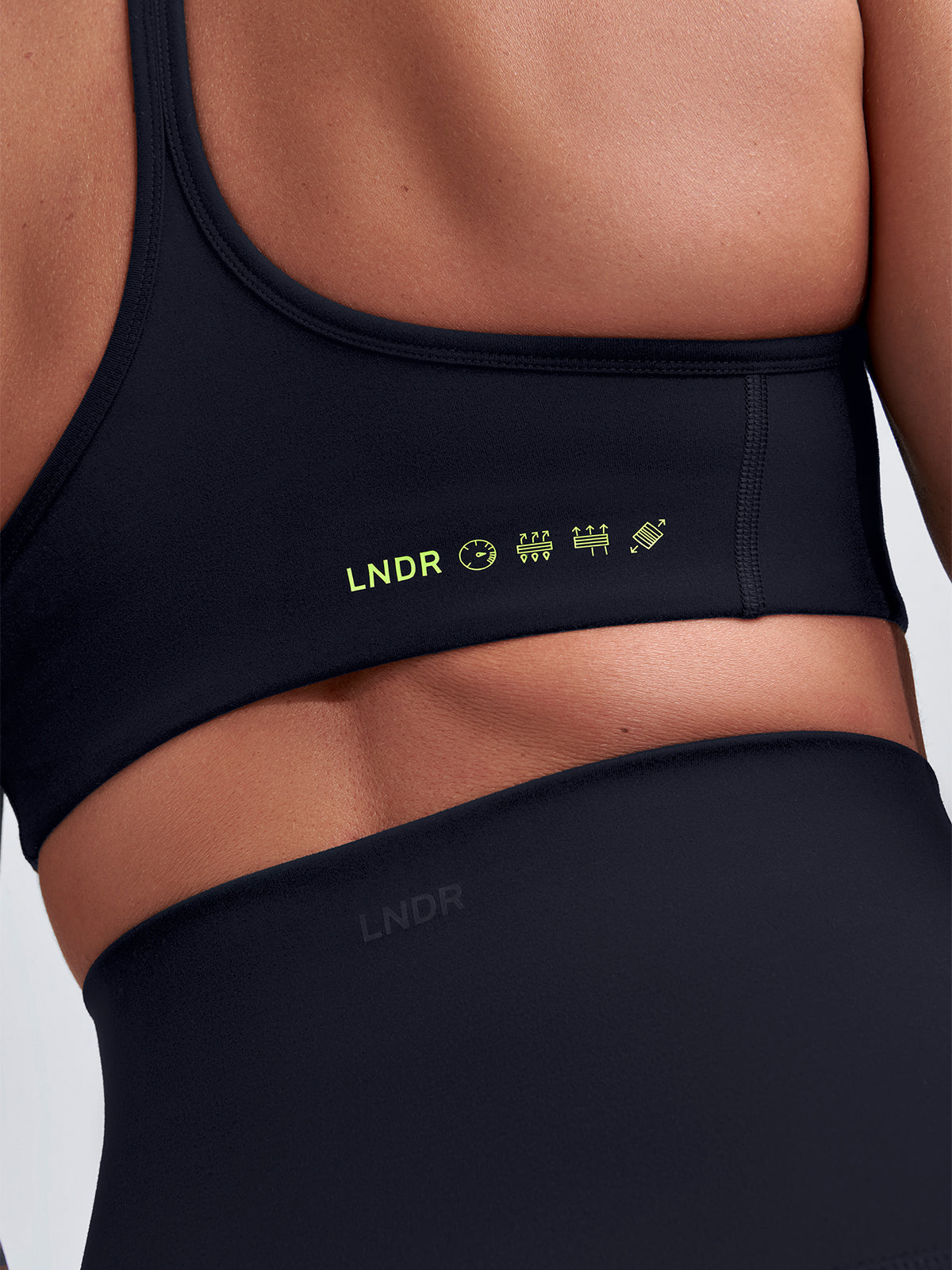 Womens fatal attraction recycled black sports bra 2