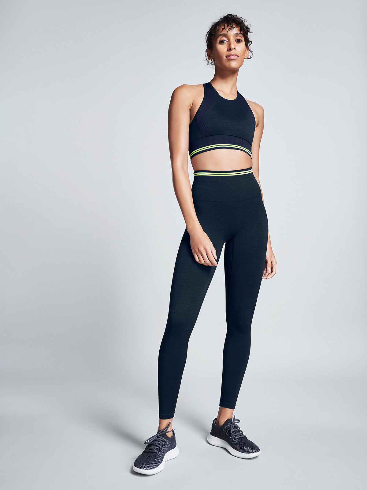 Womens aero navy blue high neck sports bra 7