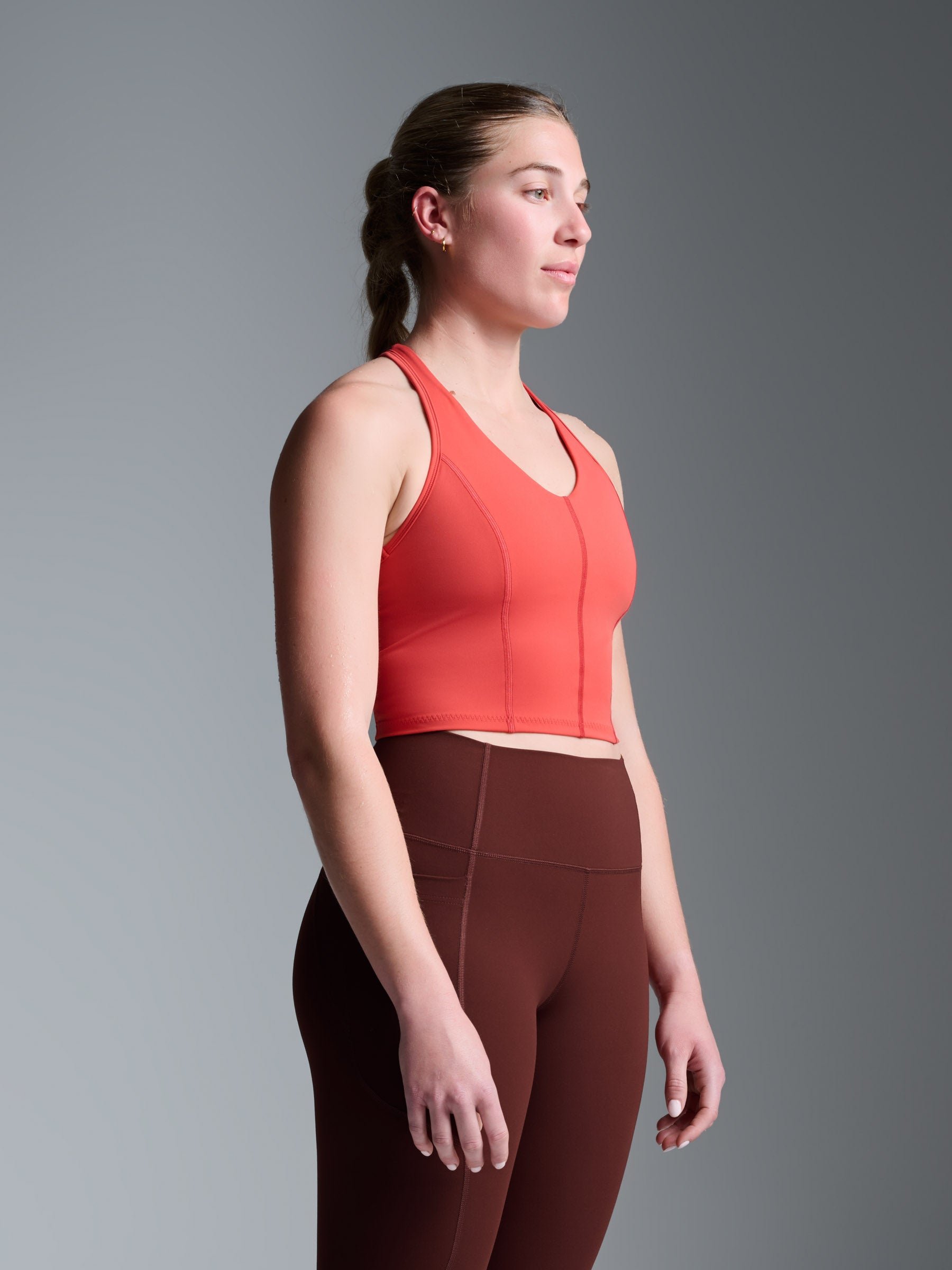 FEMME FATALE Longline Sports Bra Retro Red