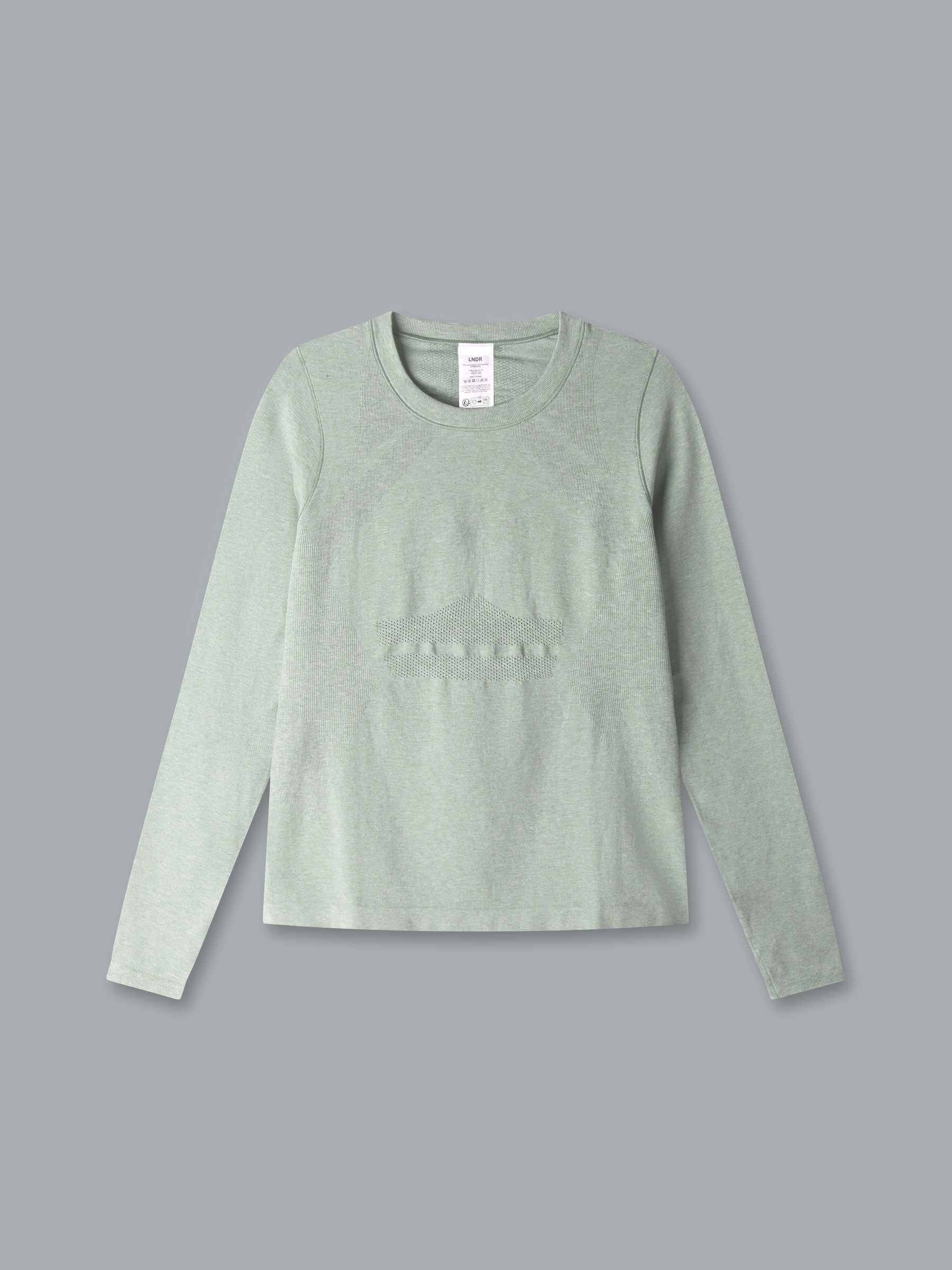 HERE TODAY MELANGE Long Sleeve Tee Sage Marl