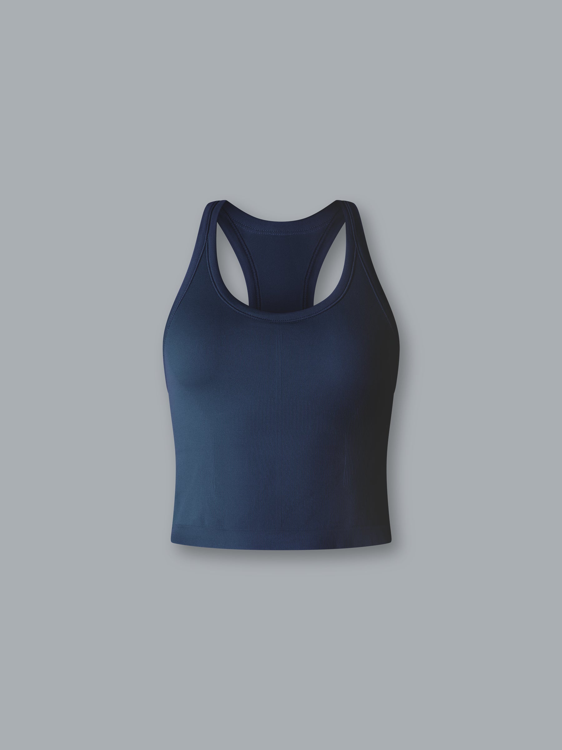 CROPPED MUSCLE TANK (RECYCLED) True Navy