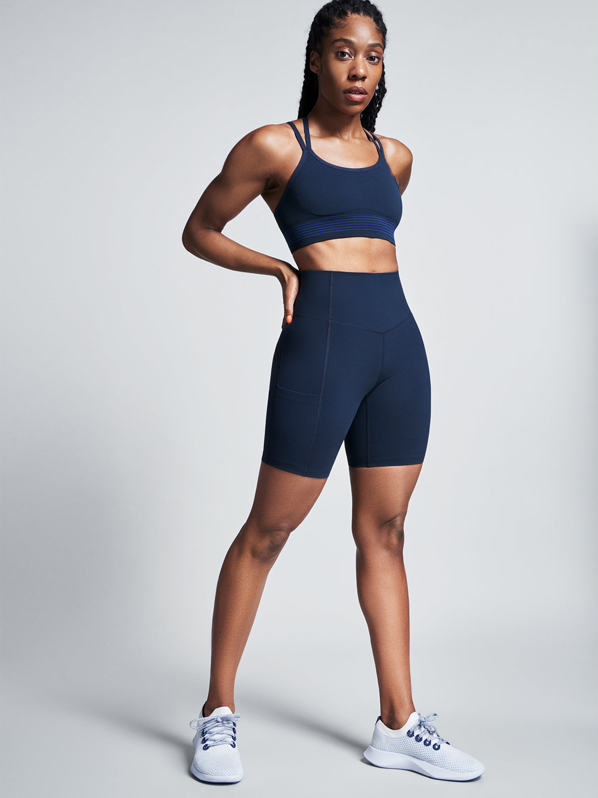 Womens blade marine blue sports bra 4