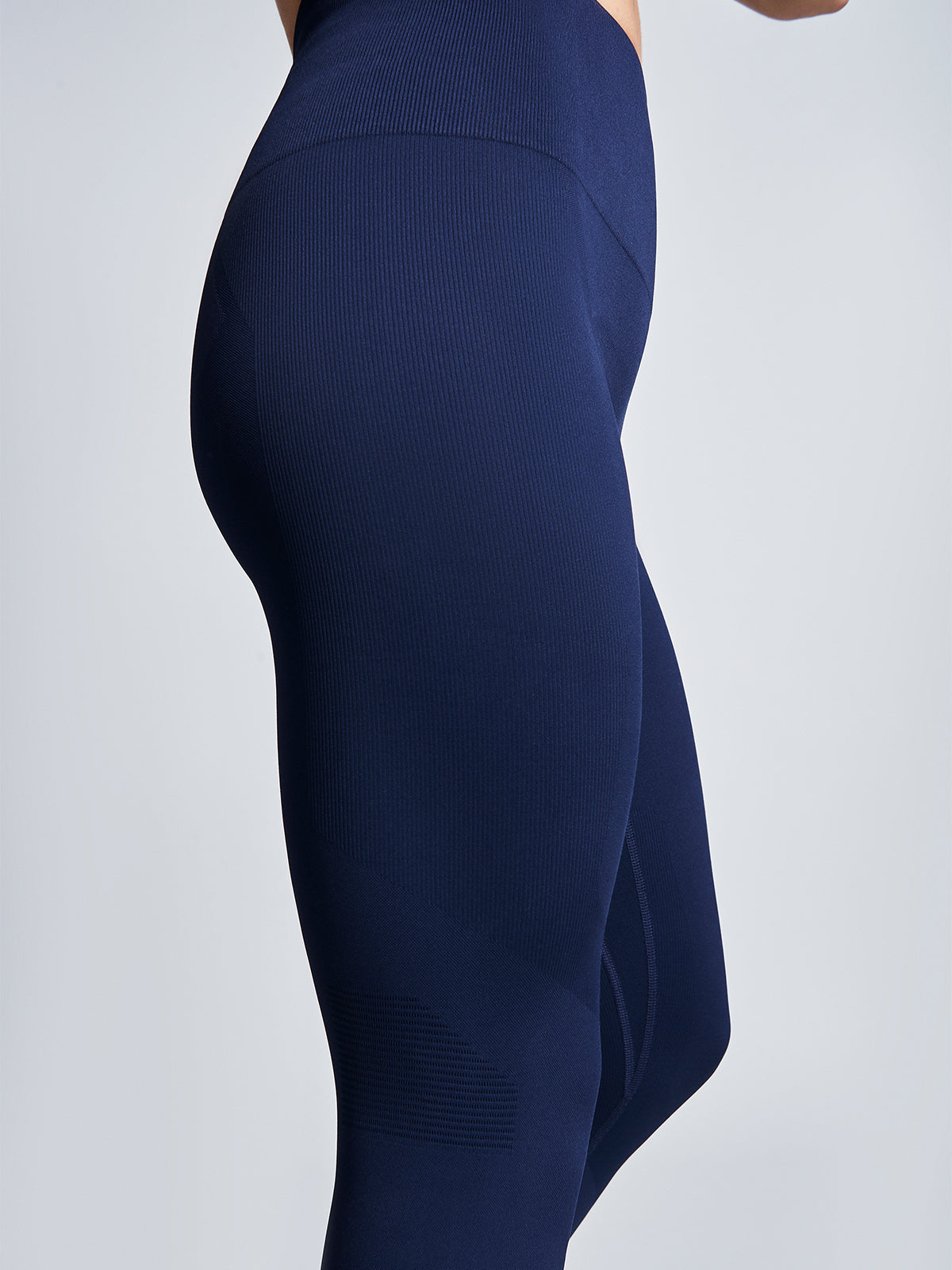 Womens chisel high waisted ankle length navy blue leggings 3