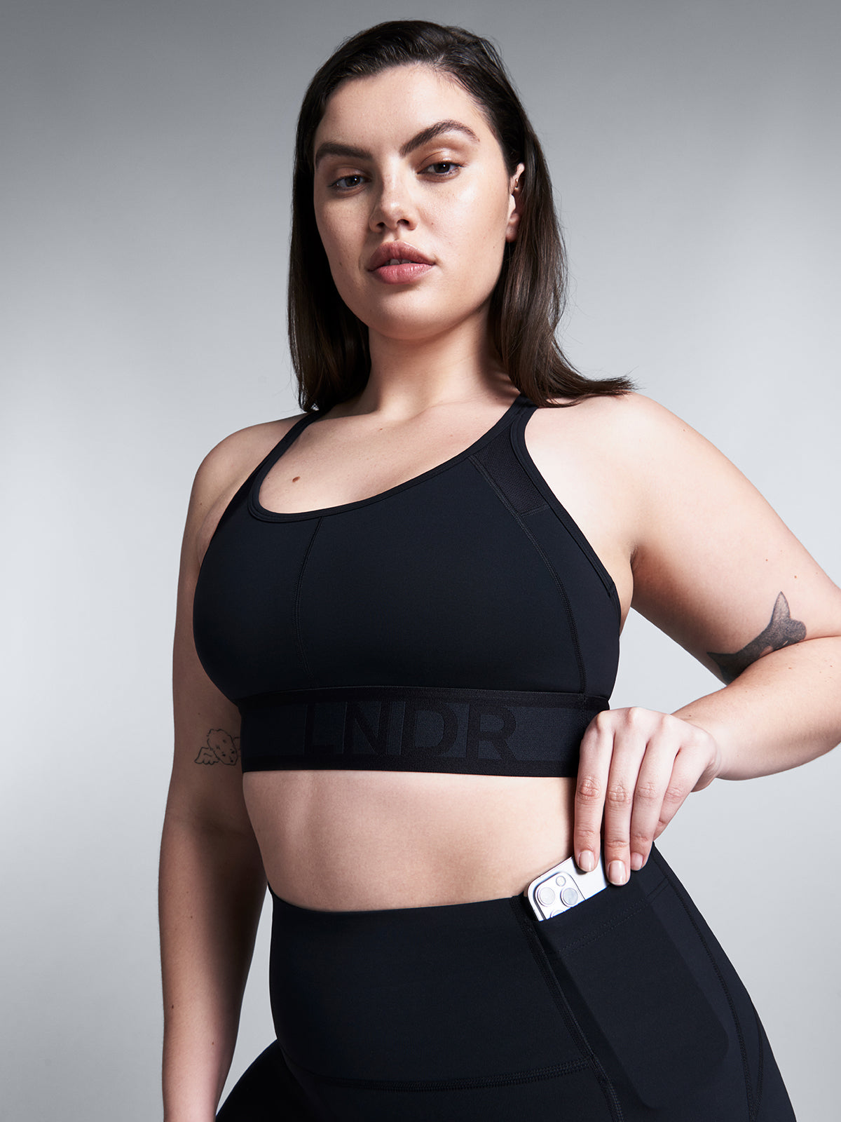 Womens limitless black sports bra 7