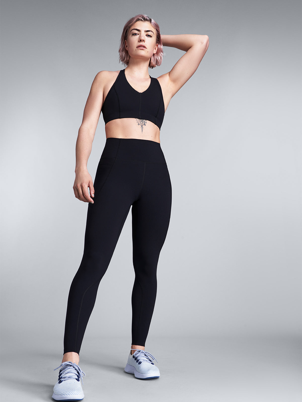Womens fatal attraction high waisted full length black leggings 2