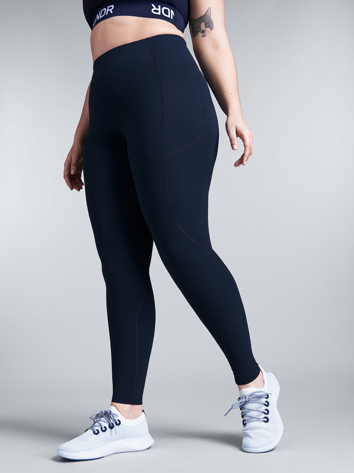 Womens fatal attraction high waisted full length marine blue leggings 5