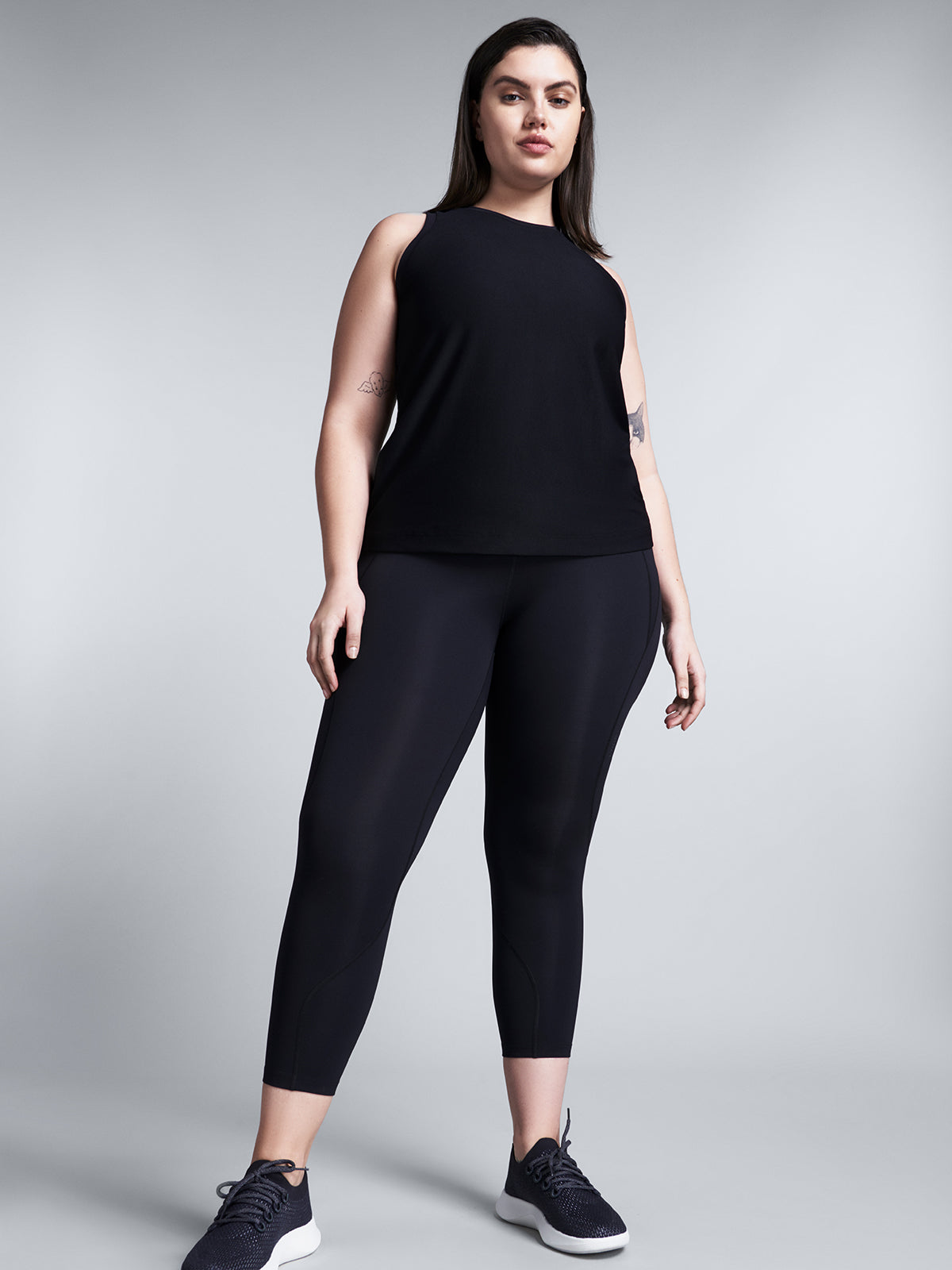Womens black moisture wicking fluid tank 6