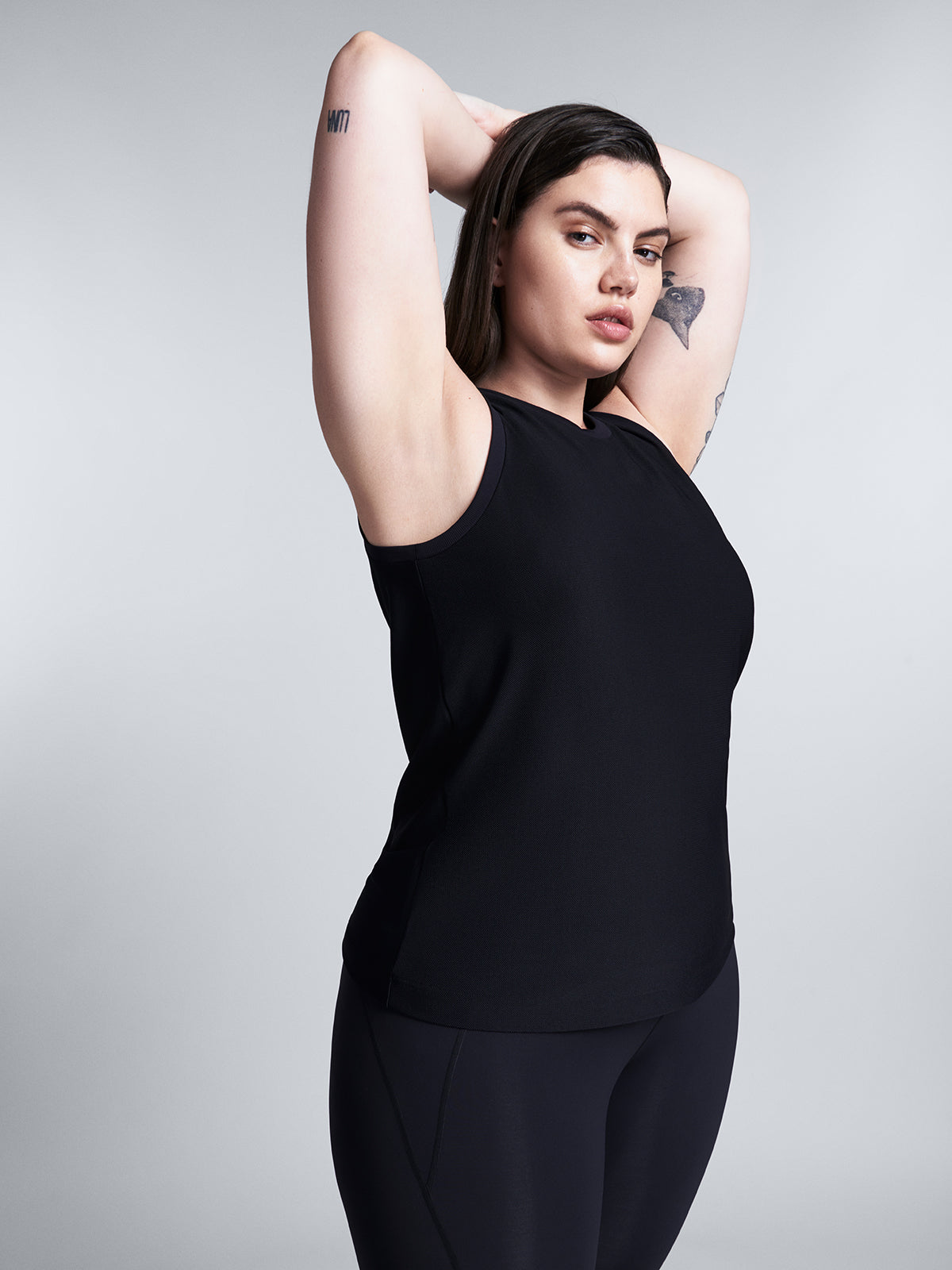 Womens black moisture wicking fluid tank 7