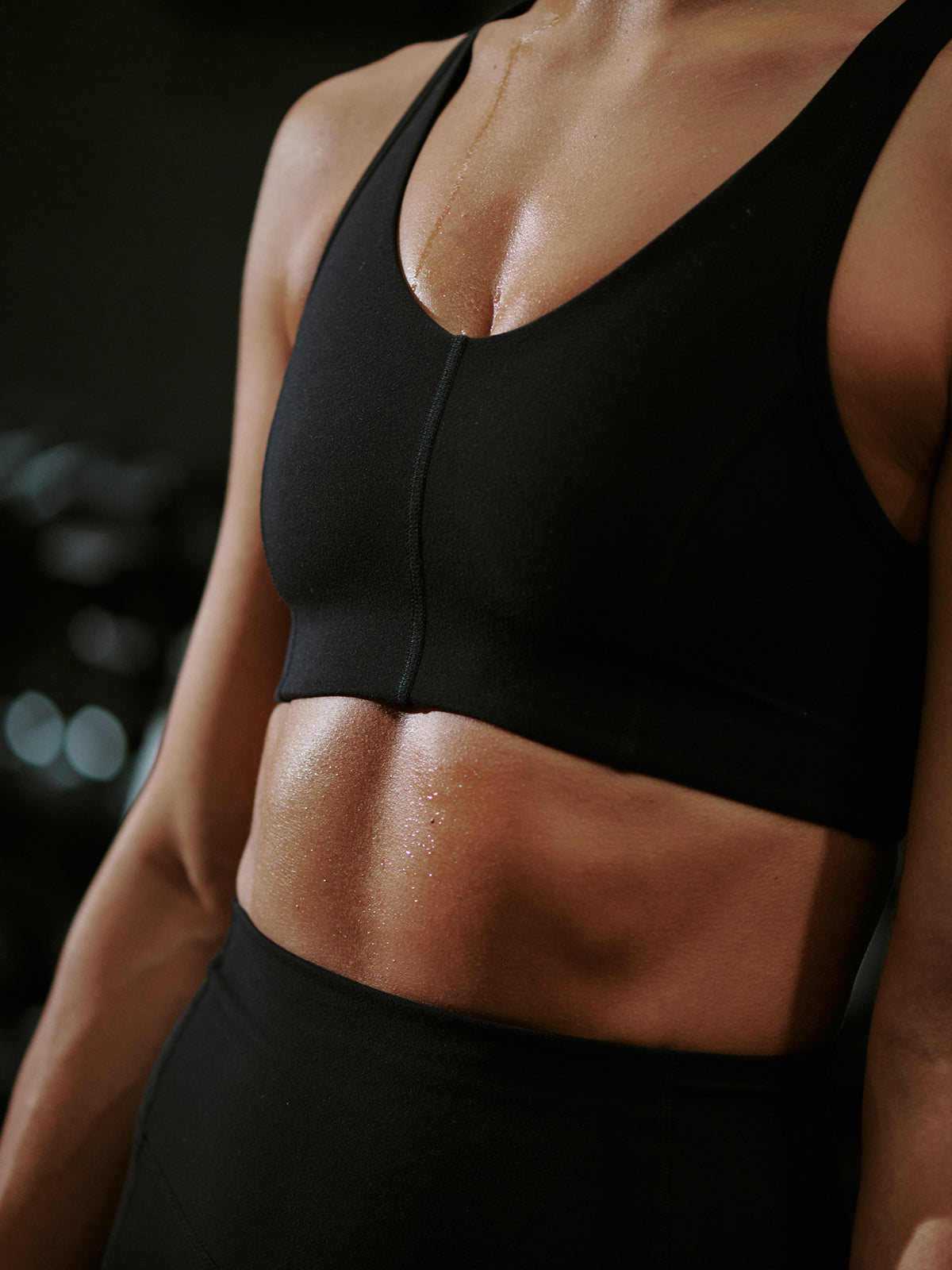 Womens femme fatale black sports bra 4