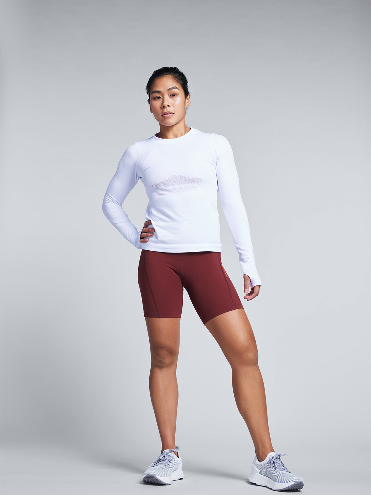 Womens here today long sleeve white tee 2