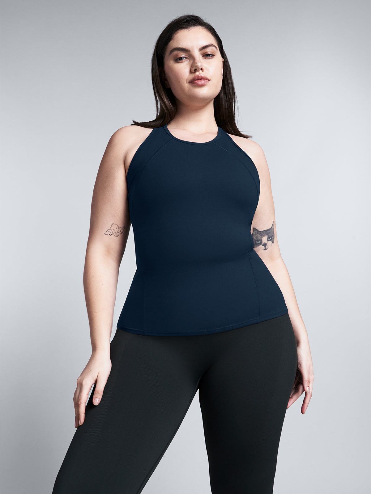 Womens limitless marine blue tank top 4
