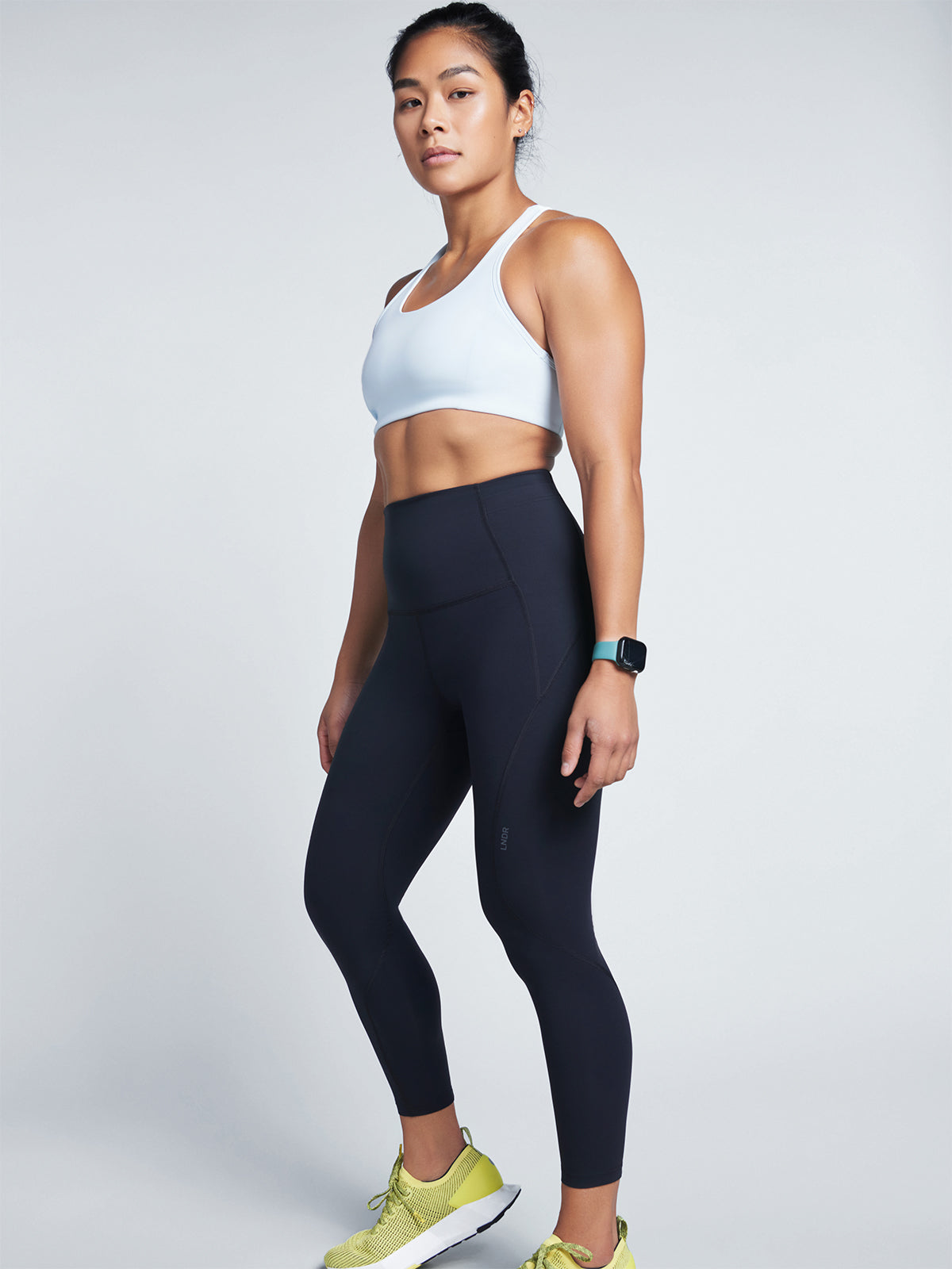 Womens limitless pocket super high waisted full length black leggings 4