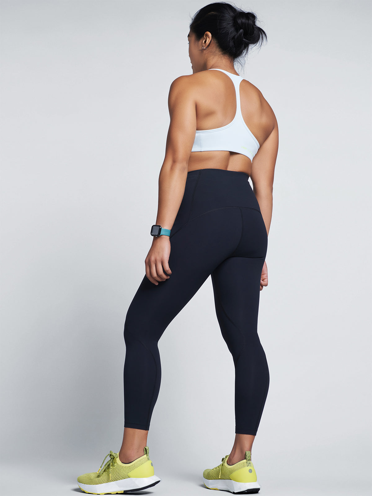 Womens limitless pocket super high waisted full length black leggings 5