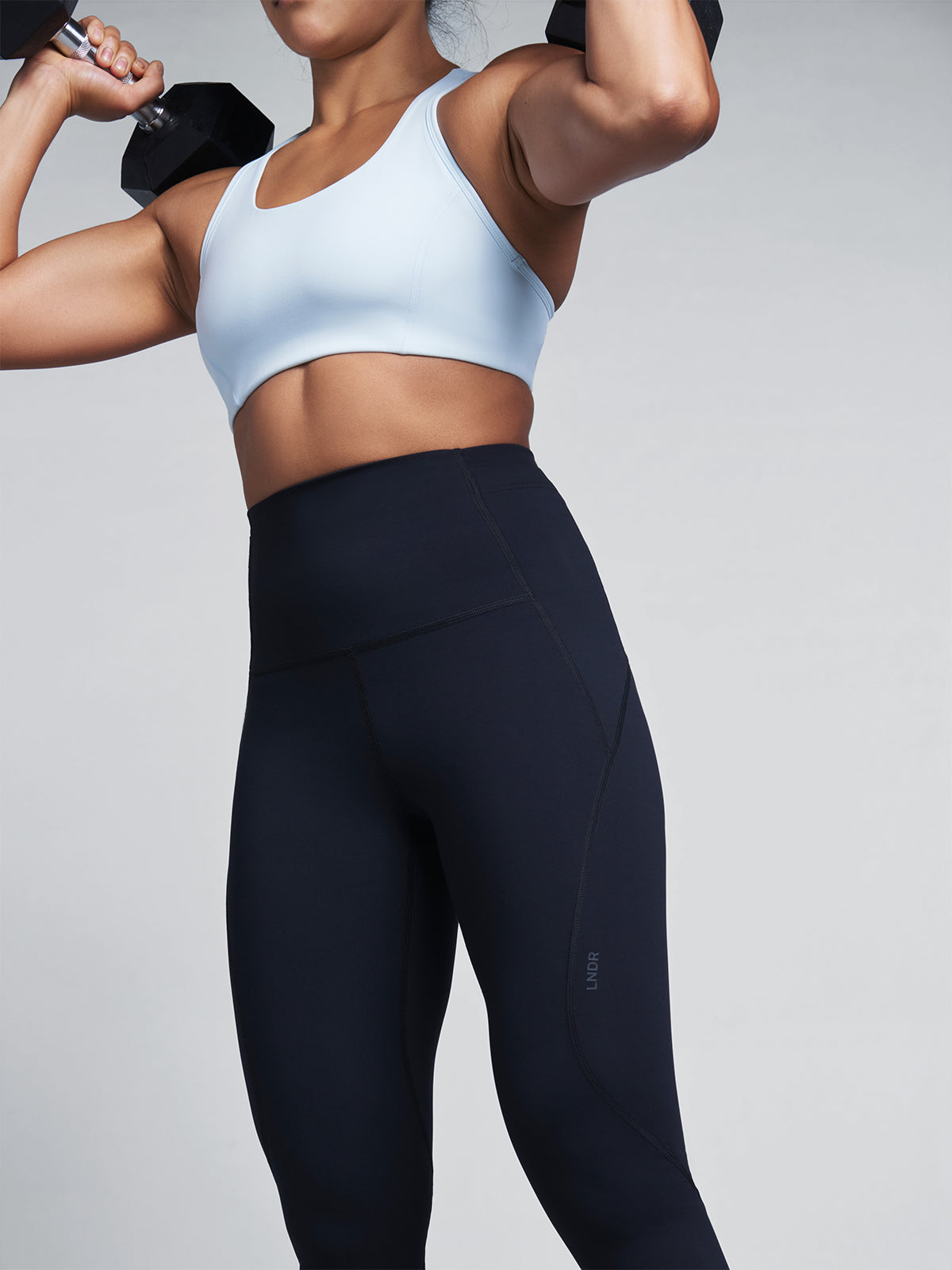 Womens limitless pocket super high waisted full length black leggings 7